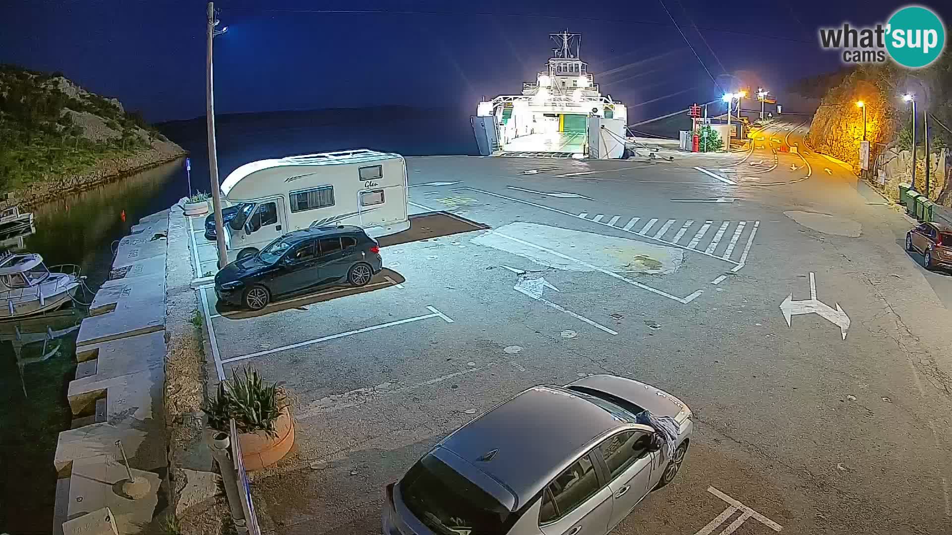 Webcam Prizna ferry port to Pag island