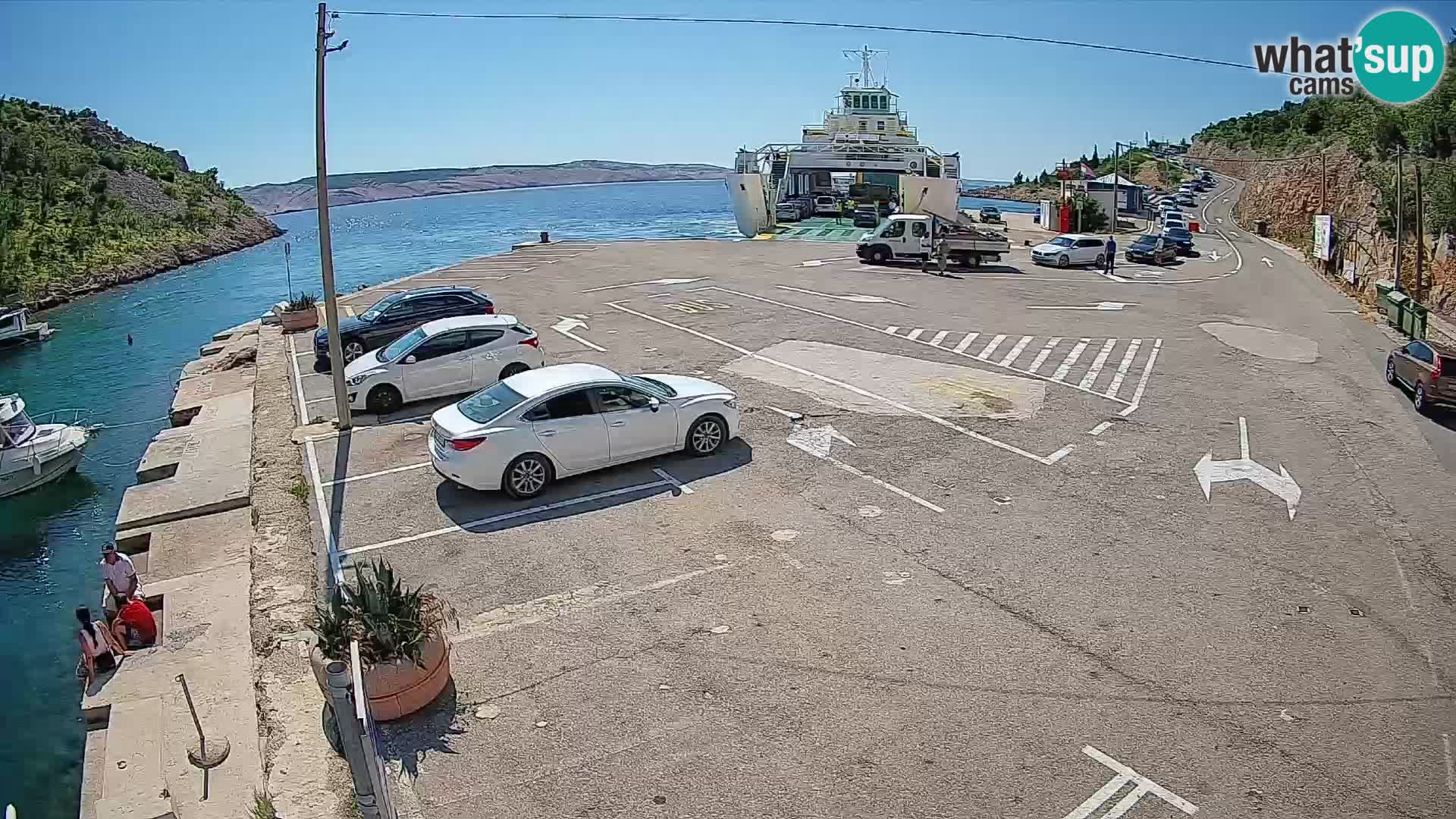 Webcam Fährhafen Prizna – zur Insel Pag