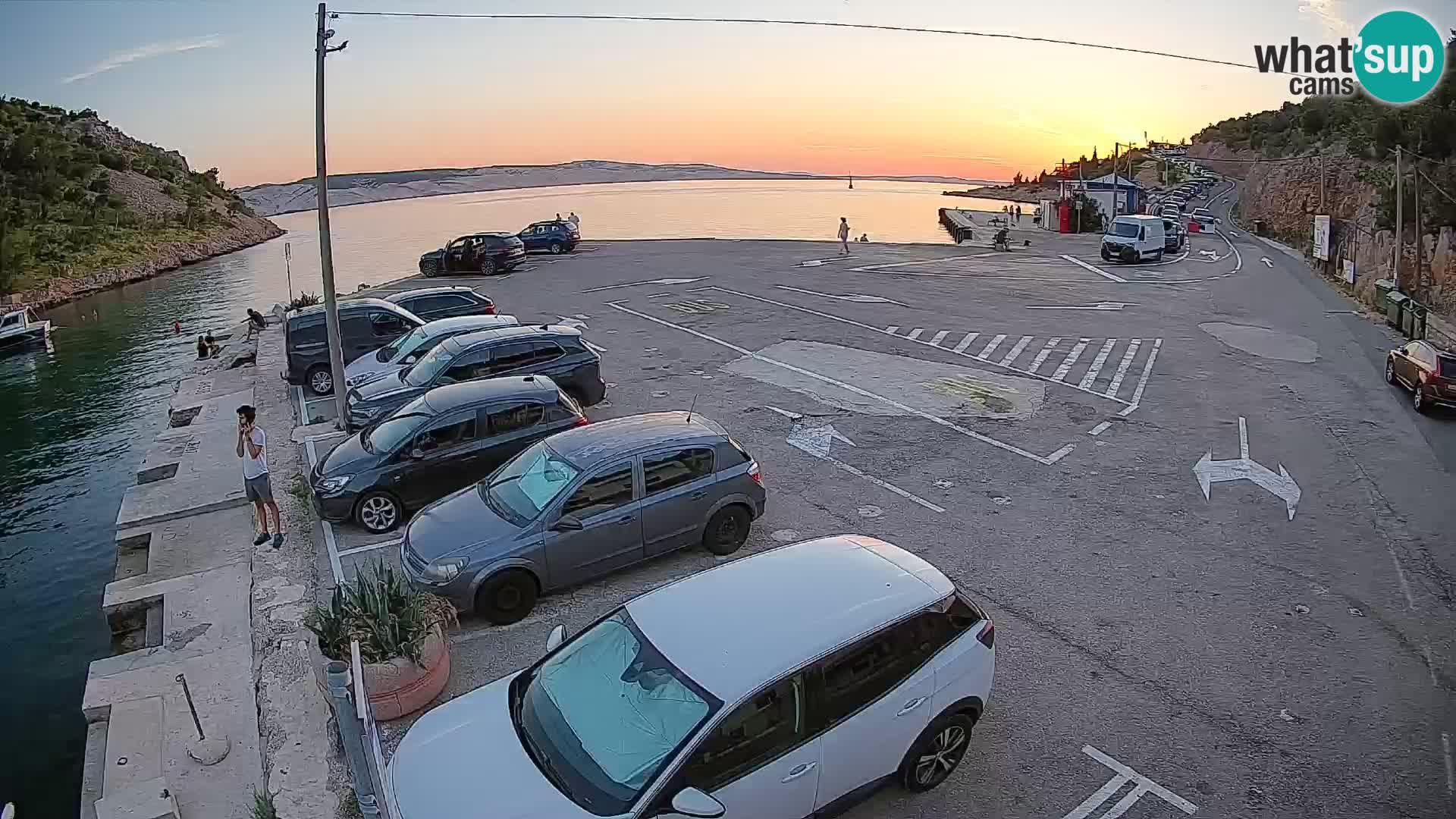 Webcam Prizna ferry port to Pag island
