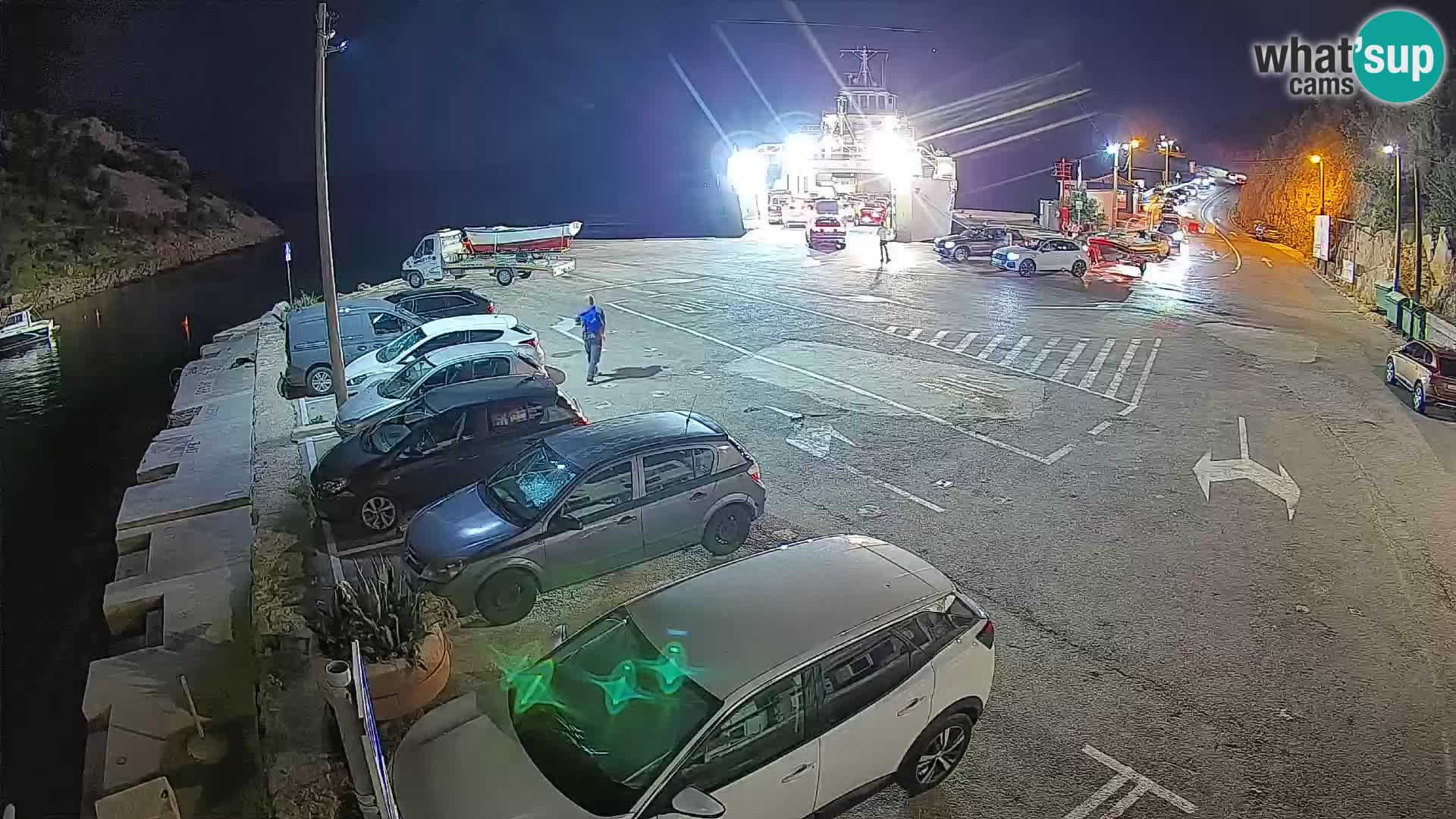 Webcam port de ferry de Prizna – vers l’île de Pag
