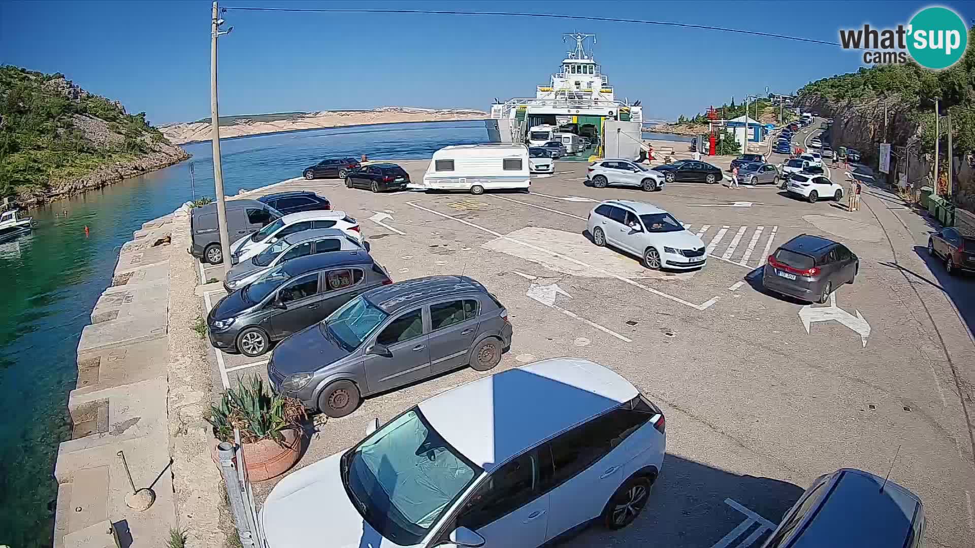 Webcam Fährhafen Prizna – zur Insel Pag
