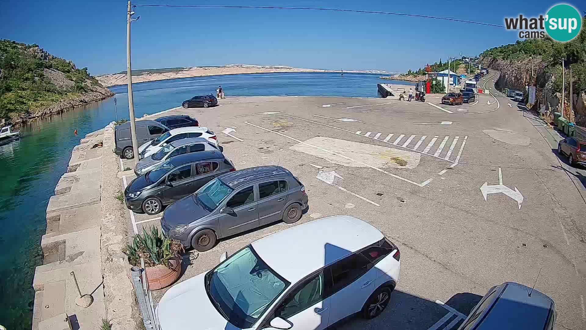 Webcam Fährhafen Prizna – zur Insel Pag