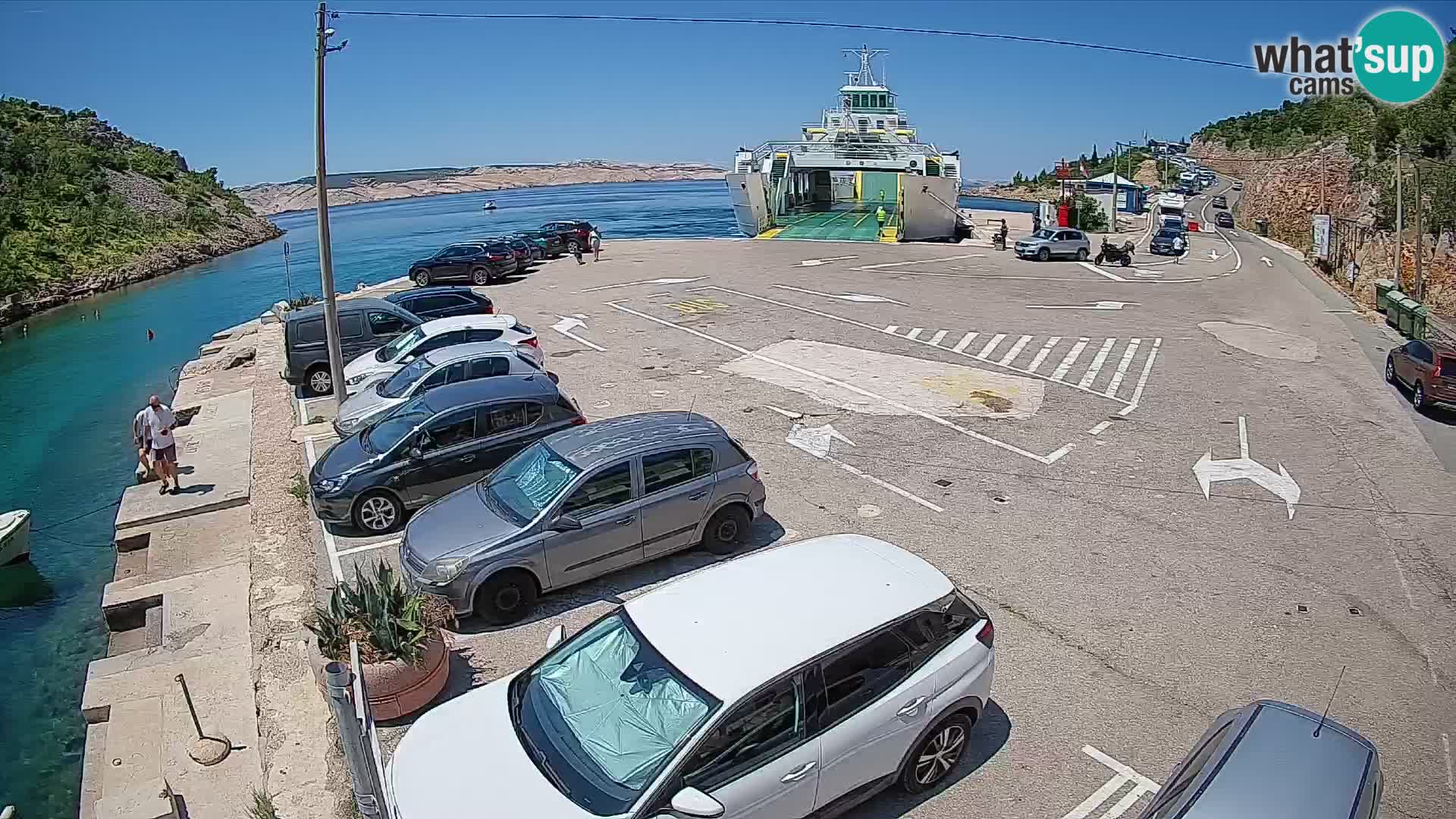 Webcam Fährhafen Prizna – zur Insel Pag