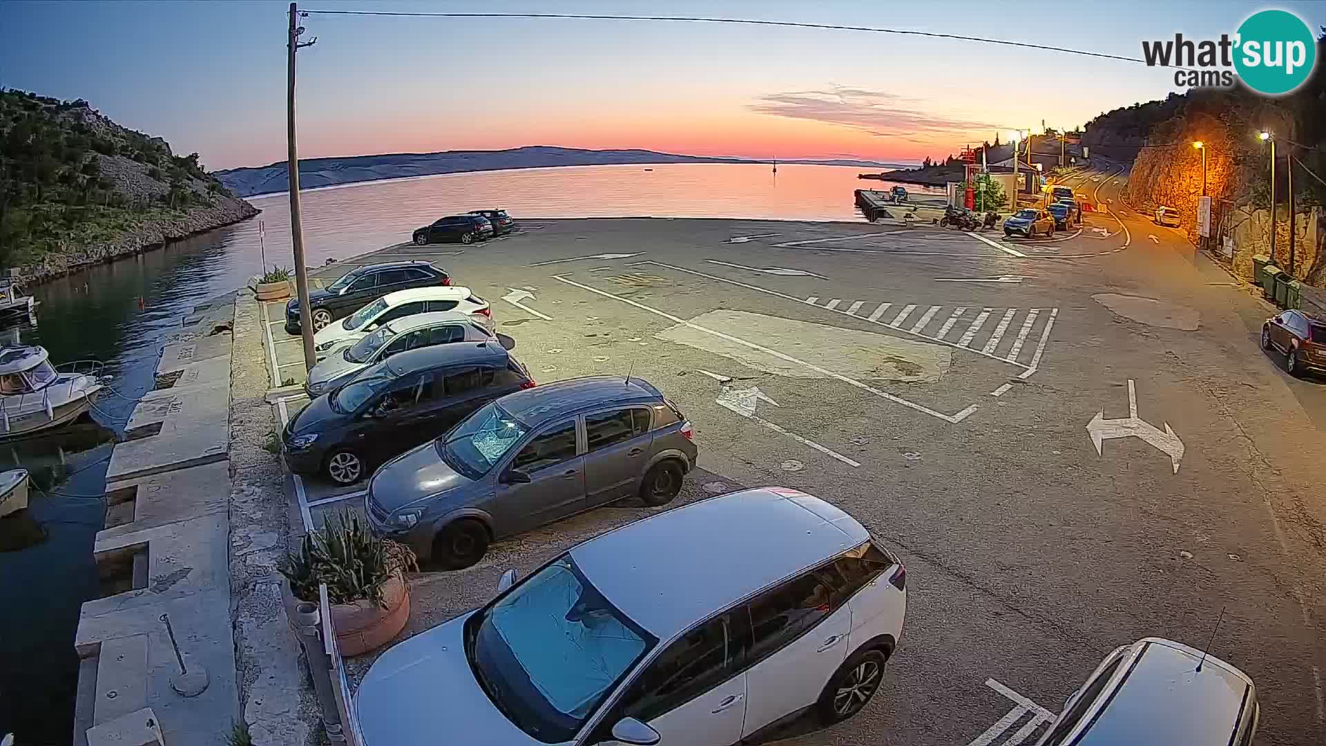 Webcam Prizna ferry port to Pag island