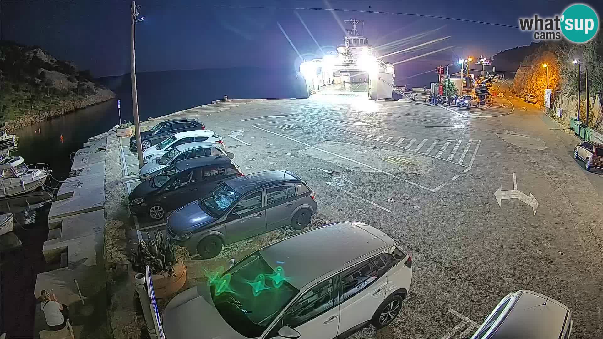 Webcam Fährhafen Prizna – zur Insel Pag