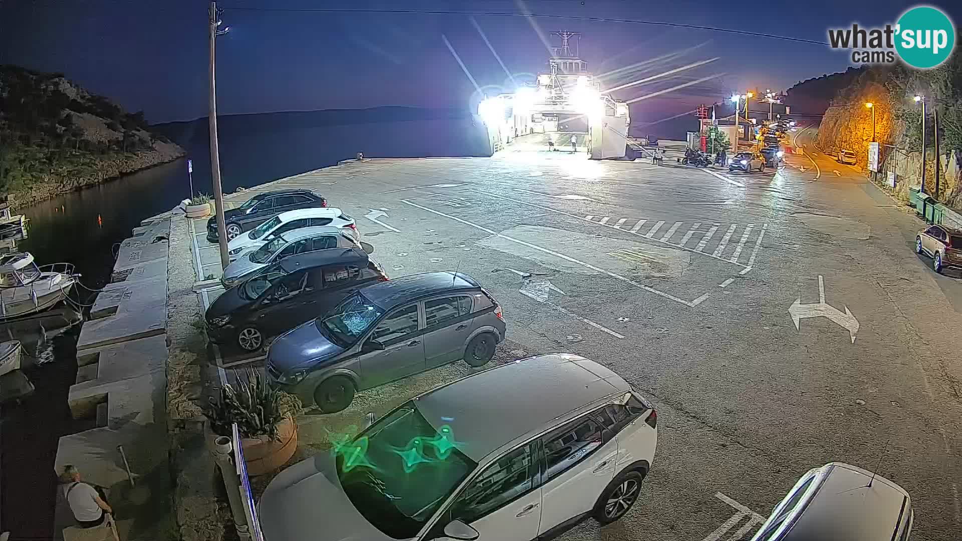 Webcam Prizna ferry port to Pag island