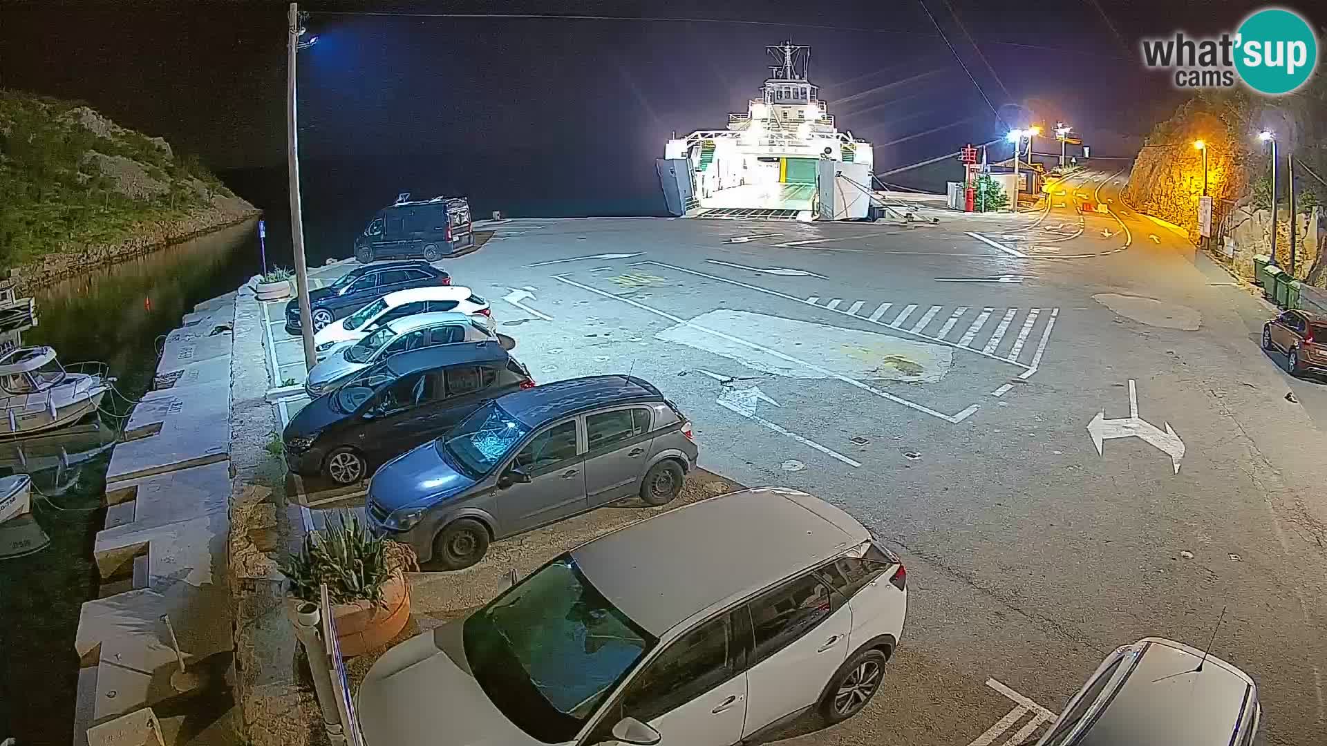 Webcam Prizna ferry port to Pag island
