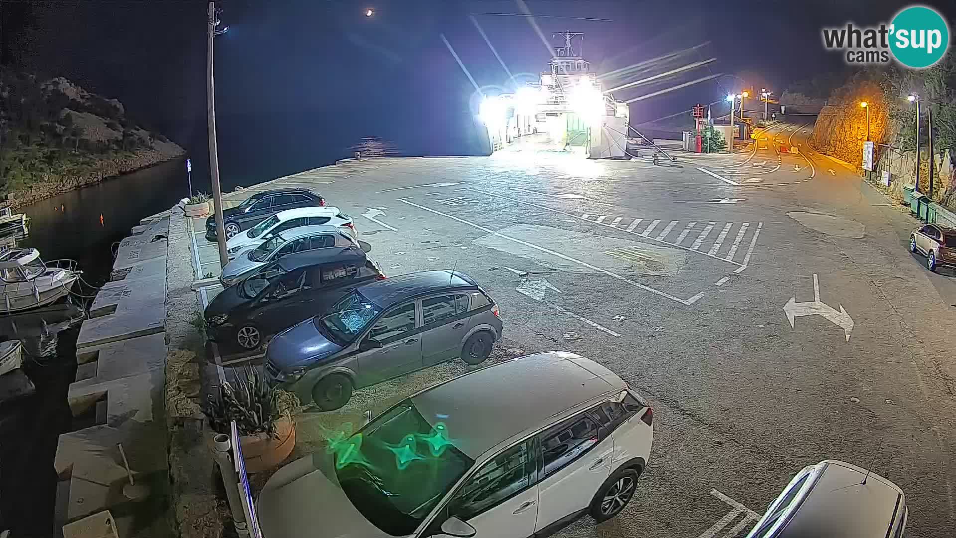 Webcam Prizna ferry port to Pag island