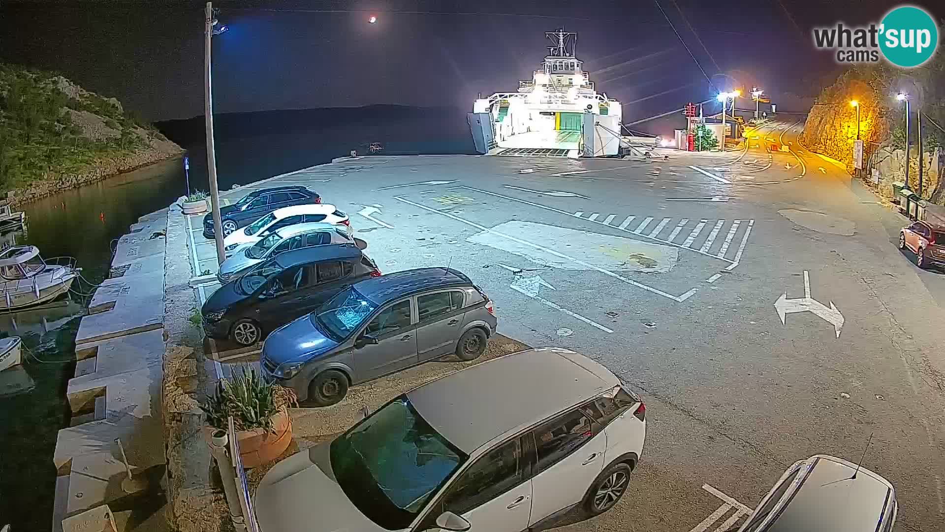 Webcam Prizna ferry port to Pag island