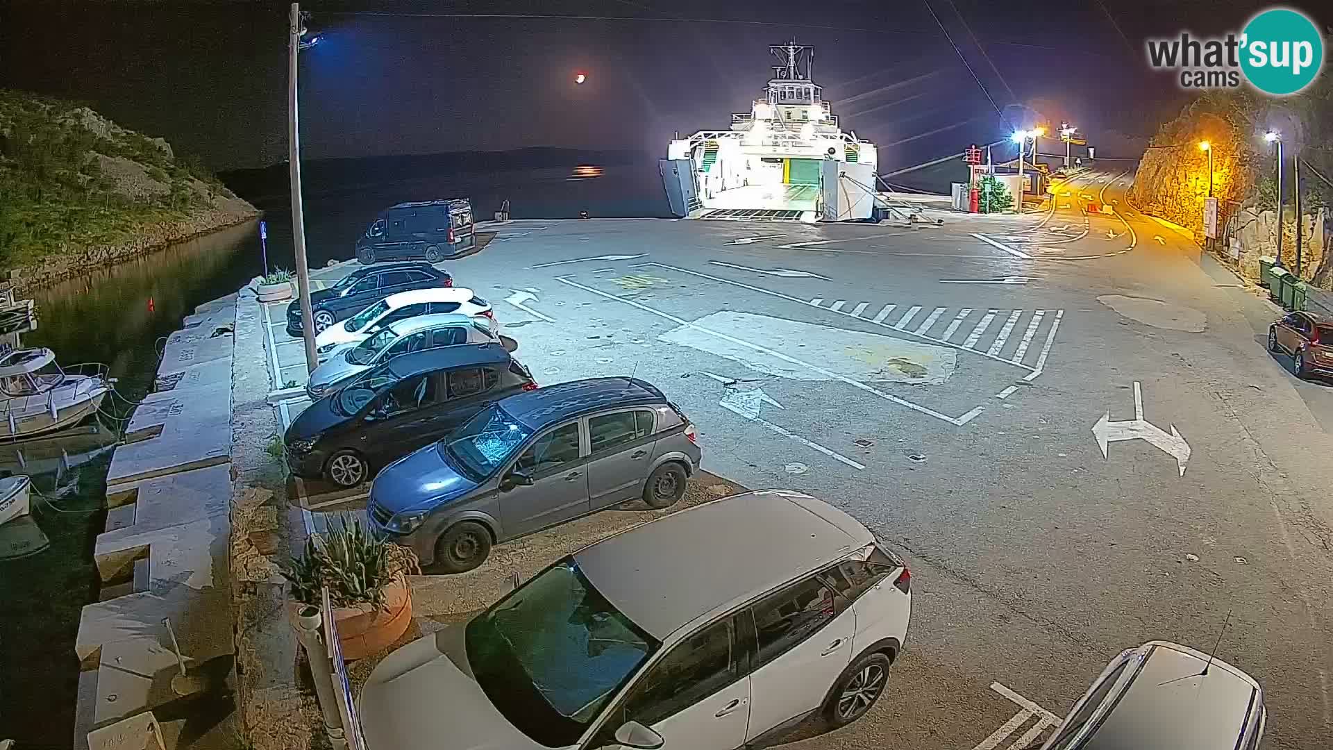 Webcam Prizna ferry port to Pag island