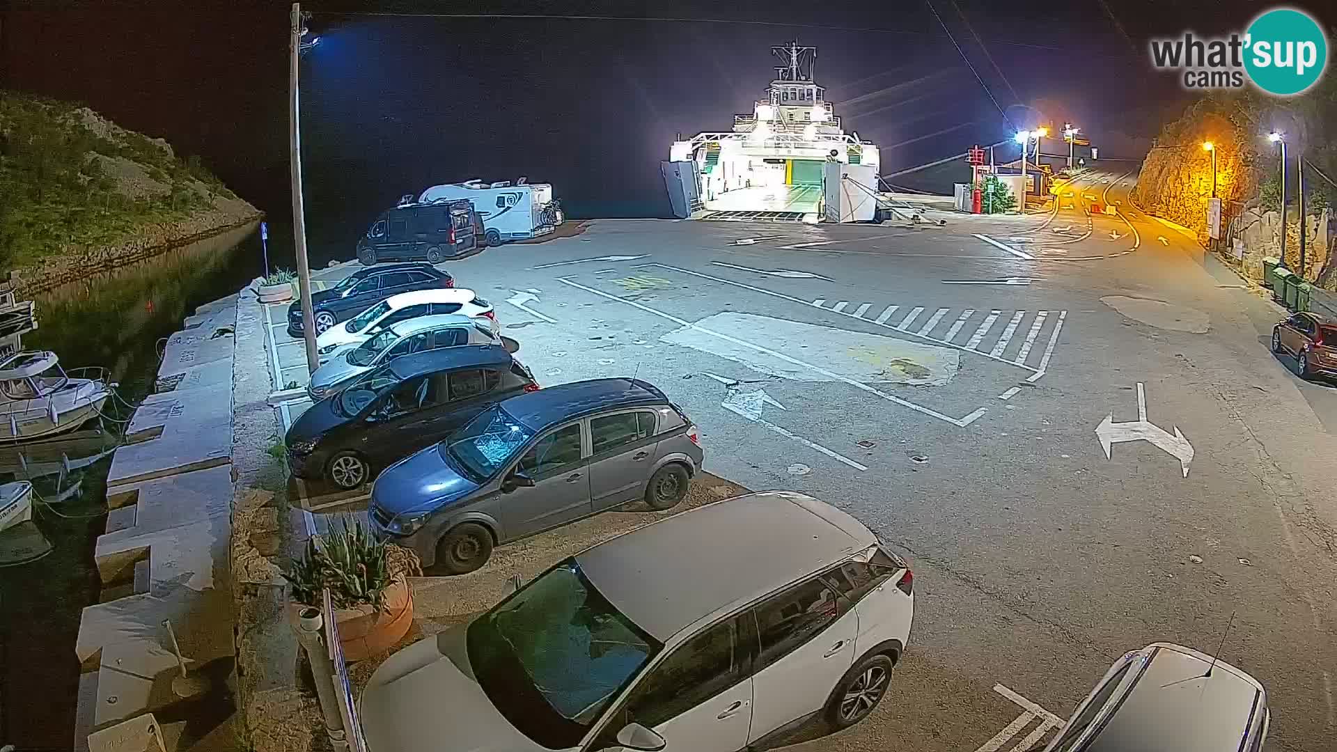 Webcam Fährhafen Prizna – zur Insel Pag