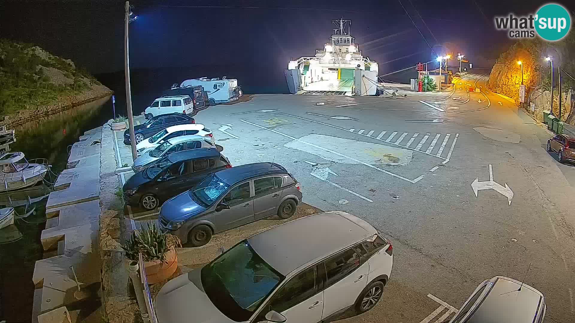 Webcam Prizna ferry port to Pag island