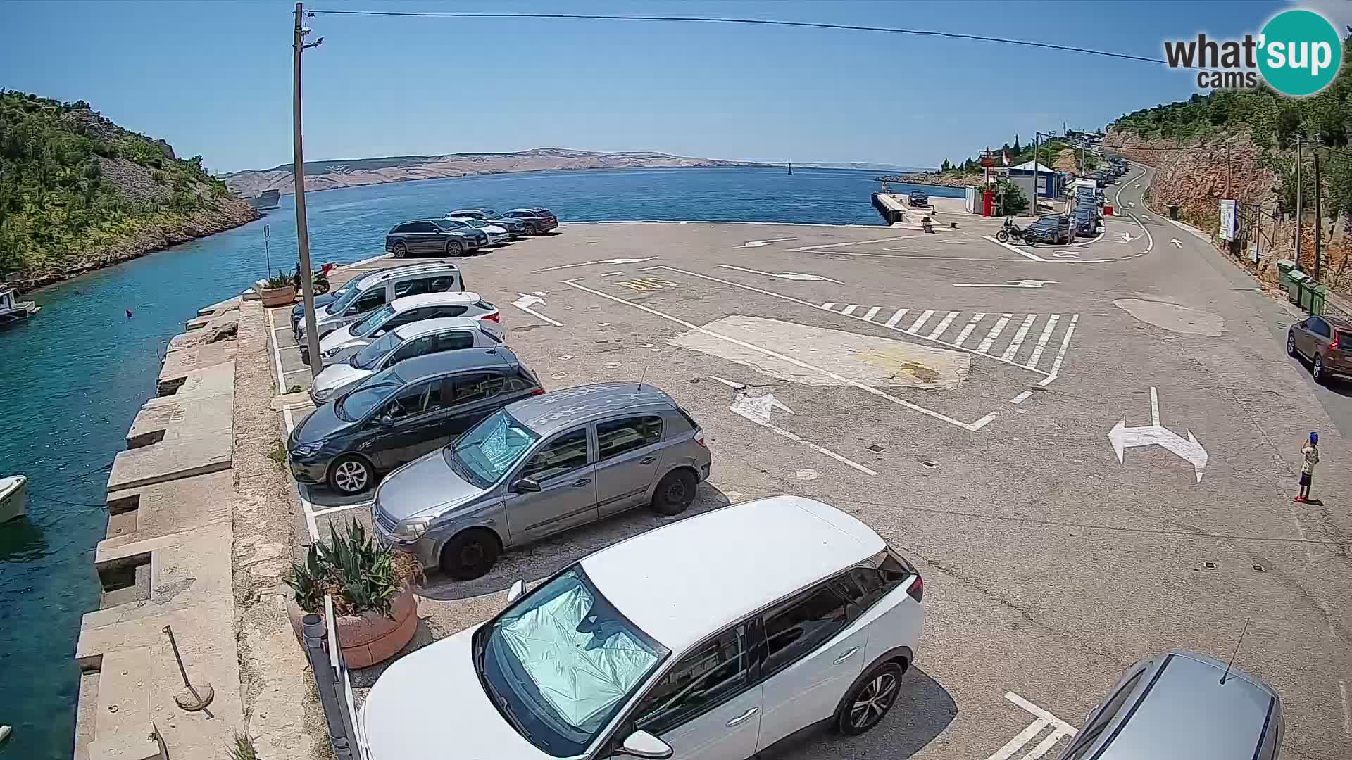Webcam Fährhafen Prizna – zur Insel Pag