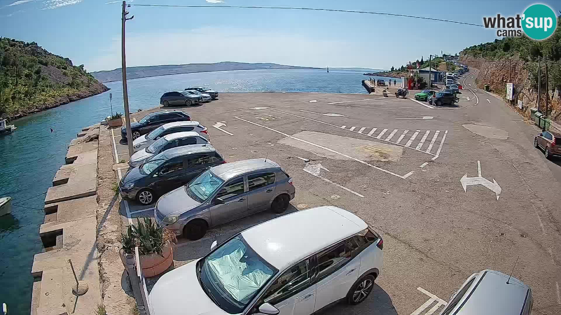 Webcam Fährhafen Prizna – zur Insel Pag