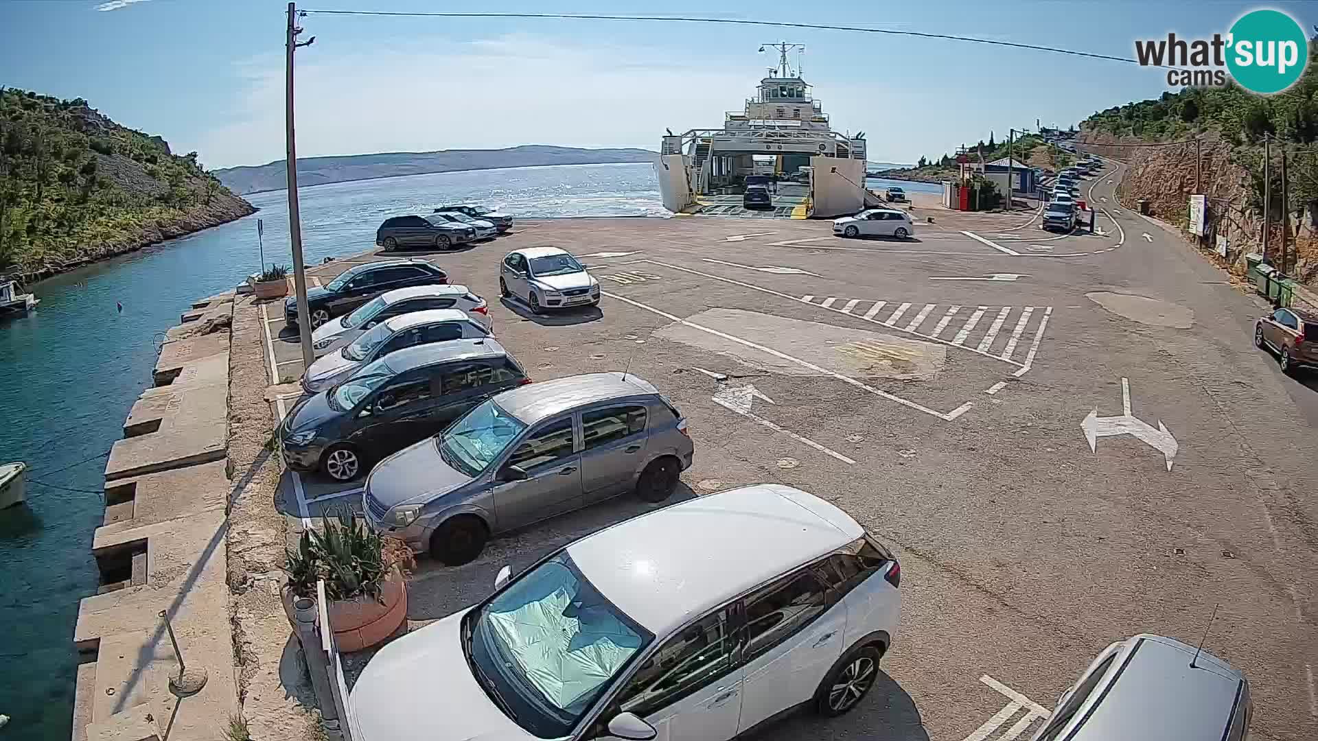 Webcam Fährhafen Prizna – zur Insel Pag