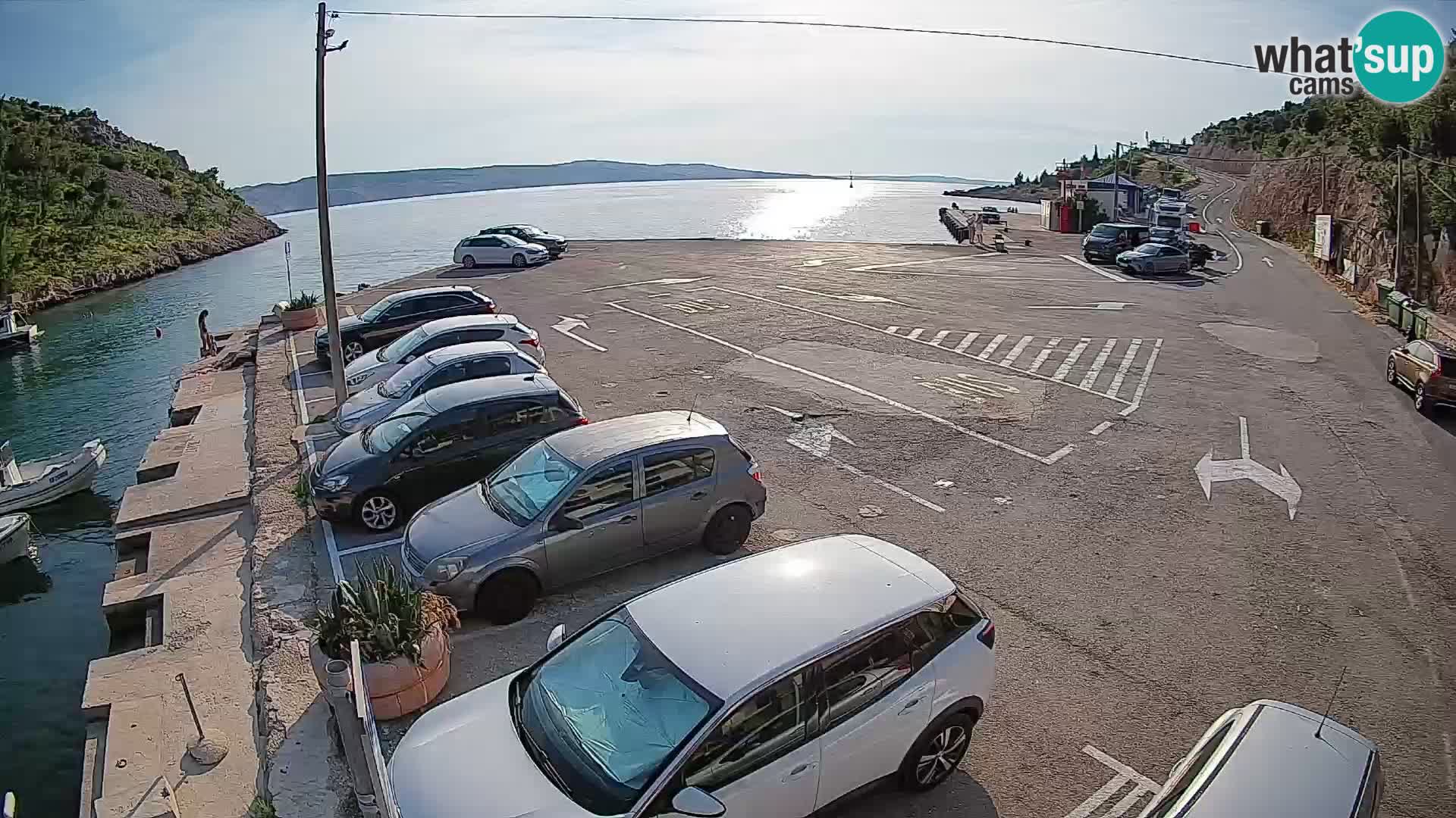 Webcam Prizna ferry port to Pag island