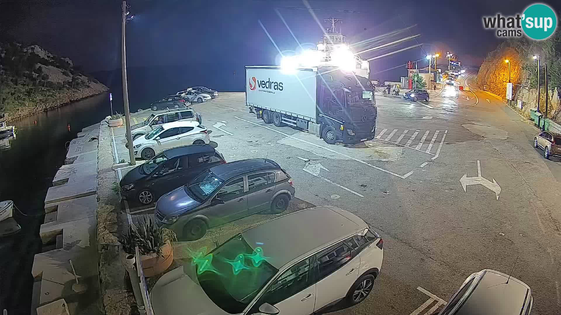 Webcam Prizna ferry port to Pag island