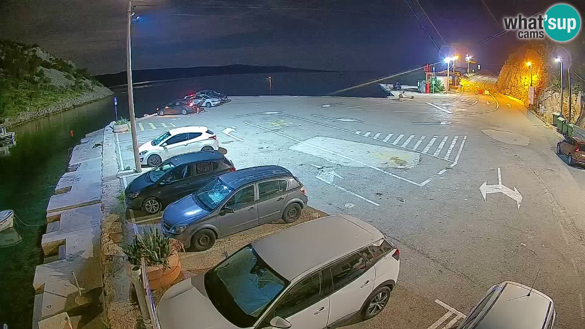 Webcam Prizna ferry port to Pag island