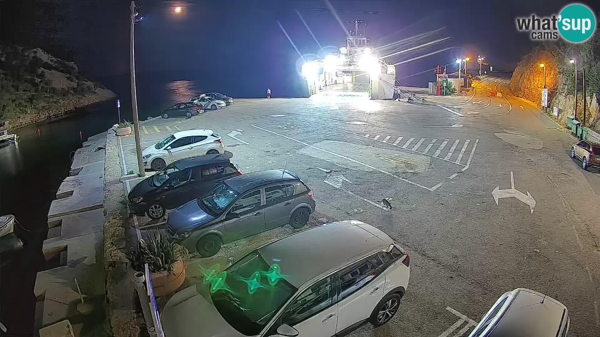 Webcam Prizna ferry port to Pag island