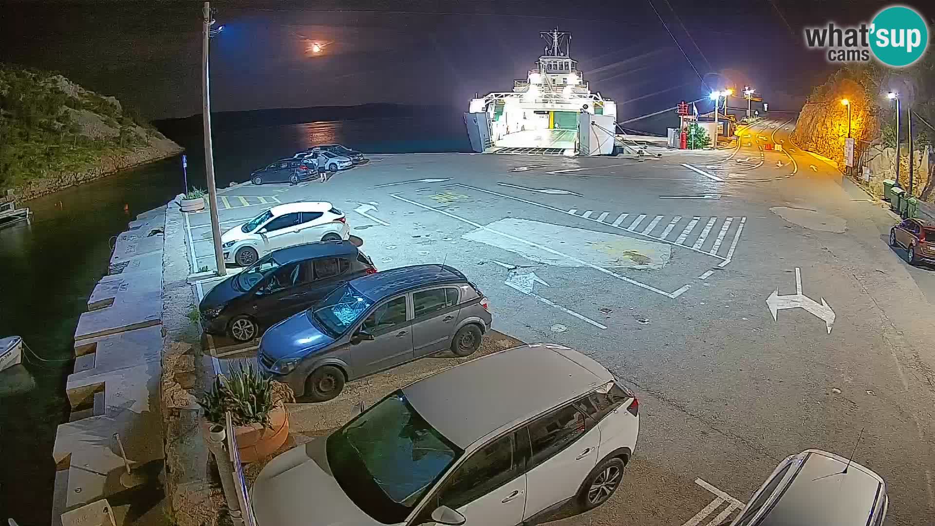 Webcam Fährhafen Prizna – zur Insel Pag