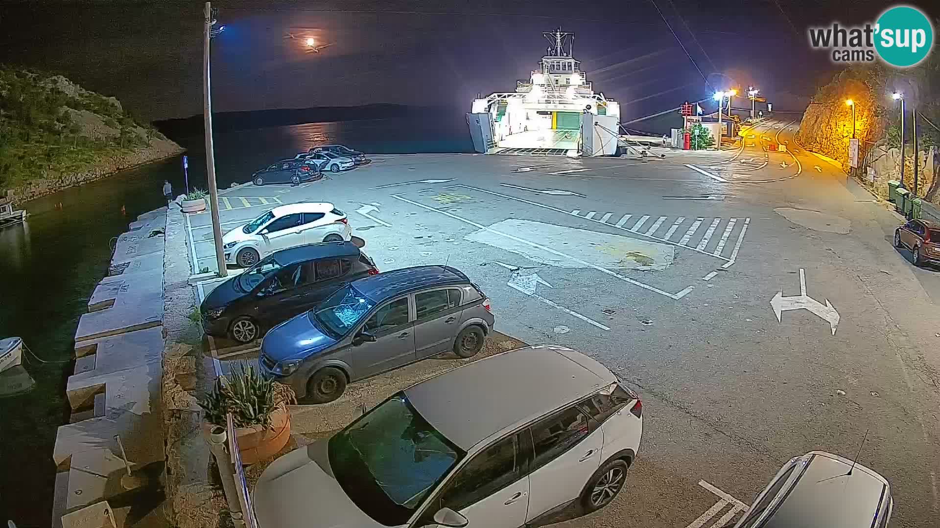 Webcam Fährhafen Prizna – zur Insel Pag