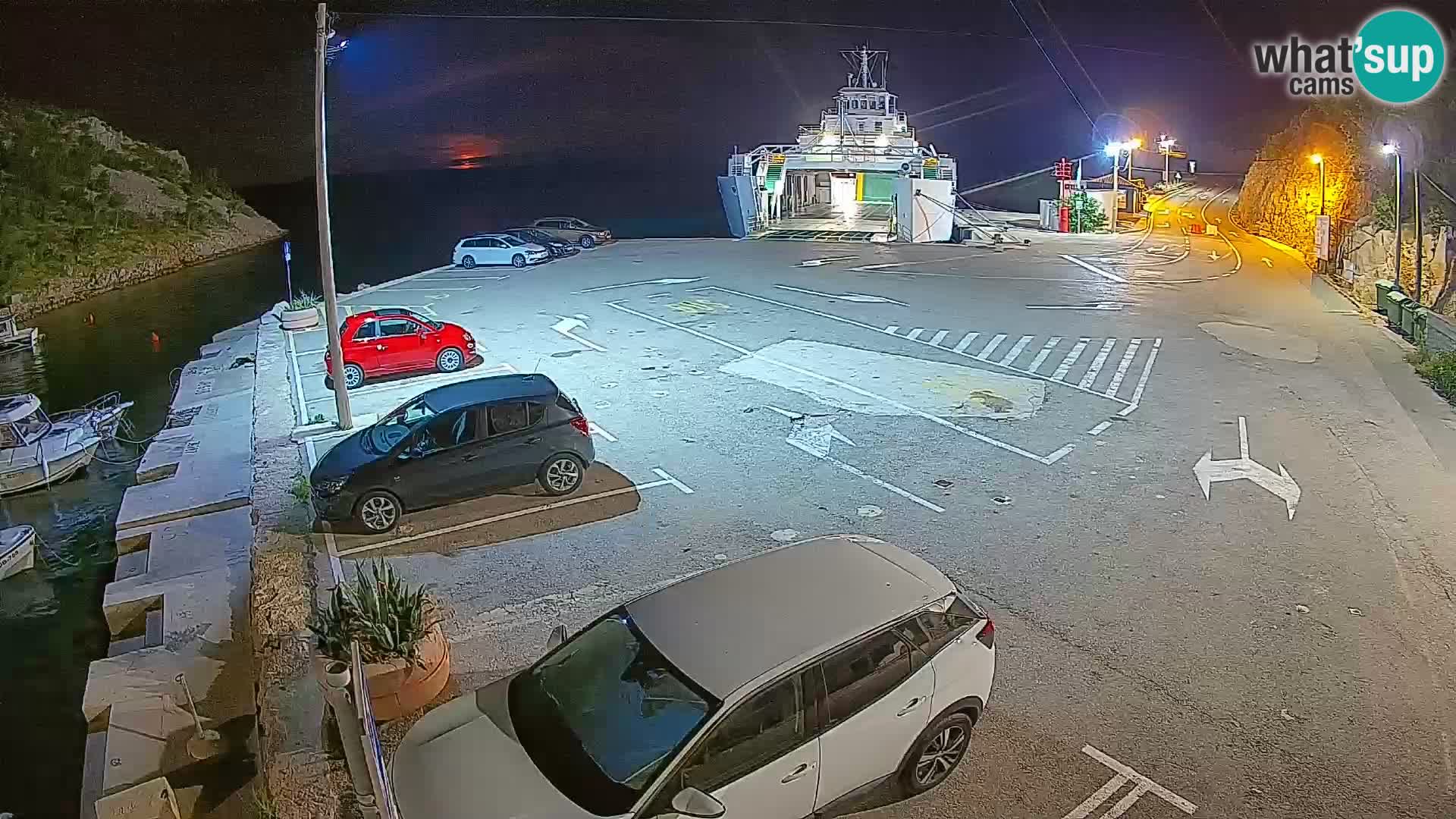 Webcam Fährhafen Prizna – zur Insel Pag