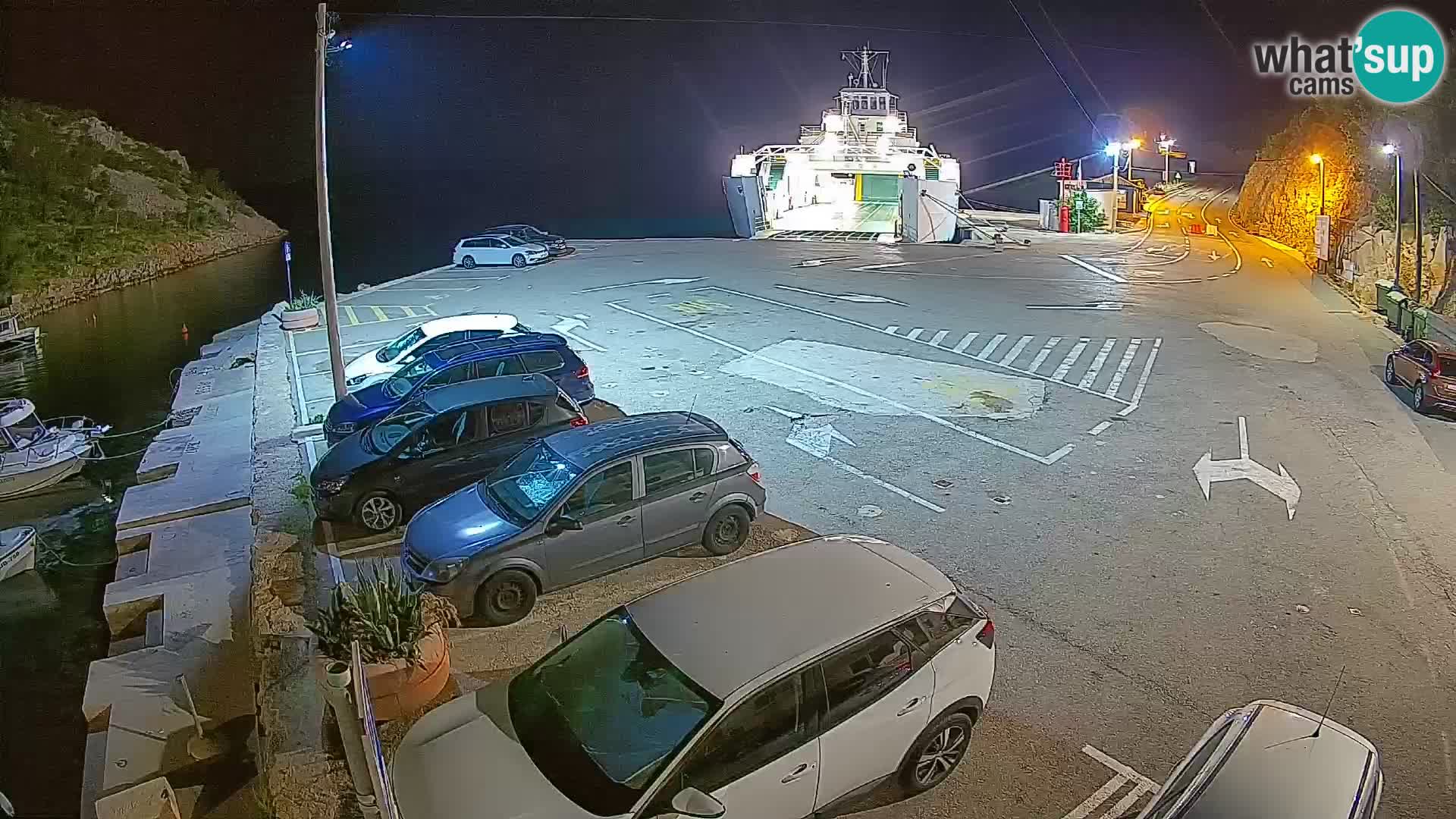 Webcam Prizna ferry port to Pag island