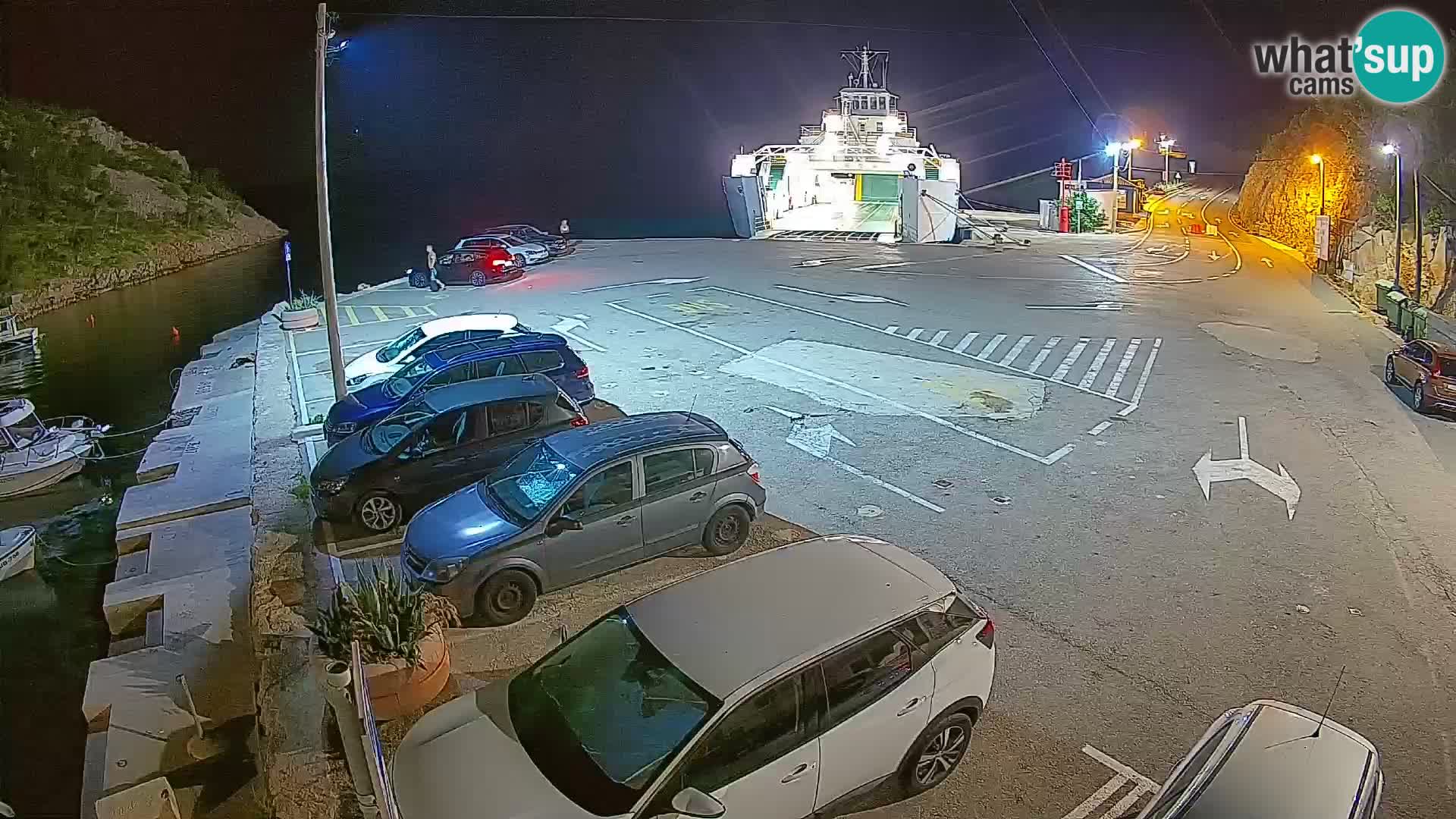 Webcam Fährhafen Prizna – zur Insel Pag