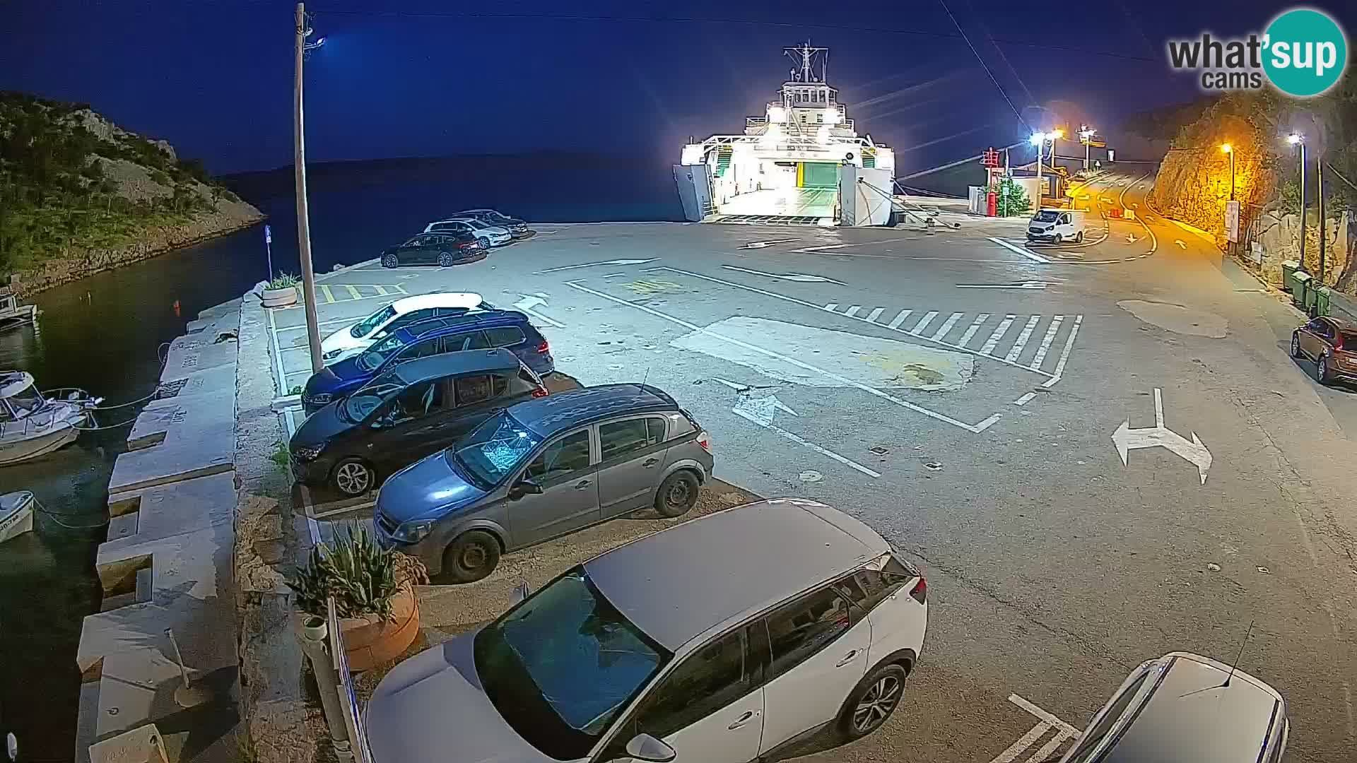 Webcam Prizna ferry port to Pag island