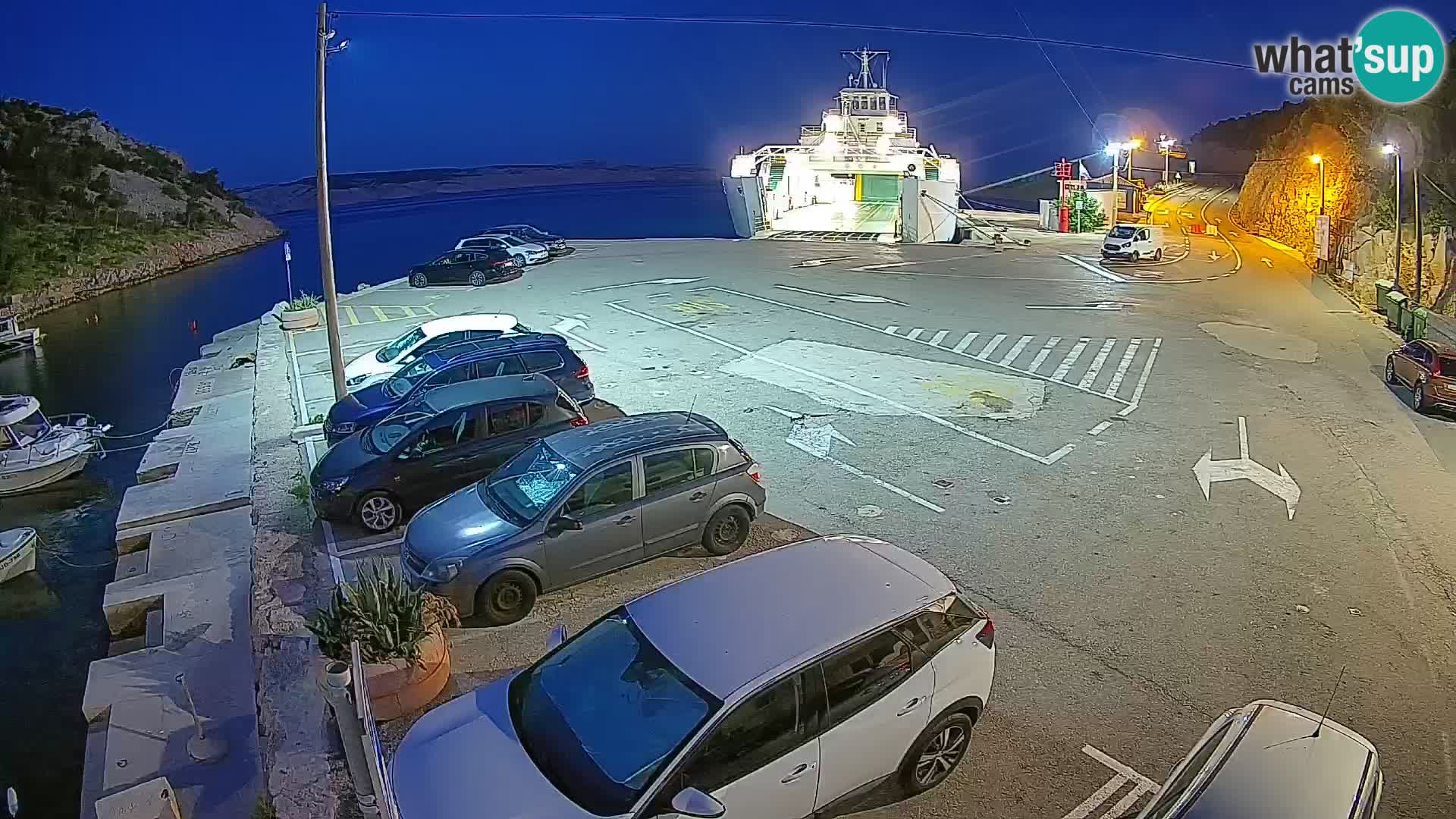 Webcam Fährhafen Prizna – zur Insel Pag