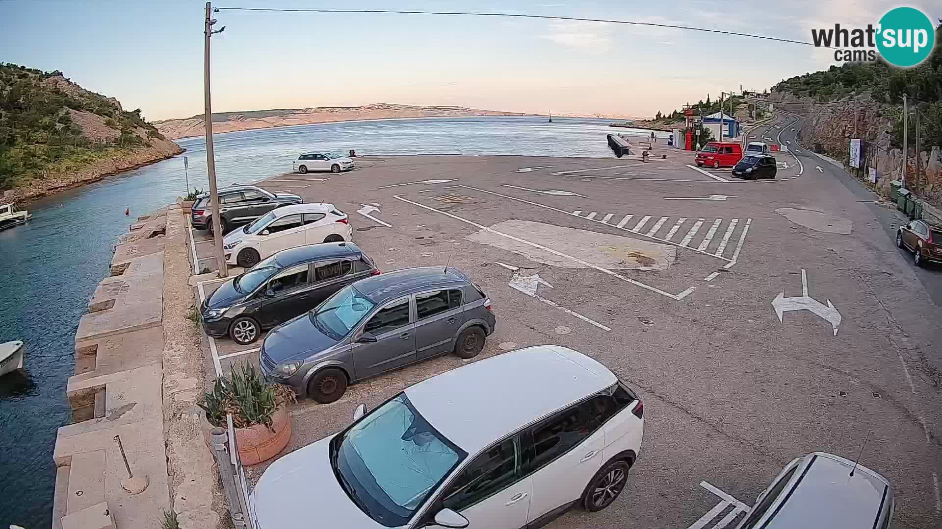 Webcam Fährhafen Prizna – zur Insel Pag