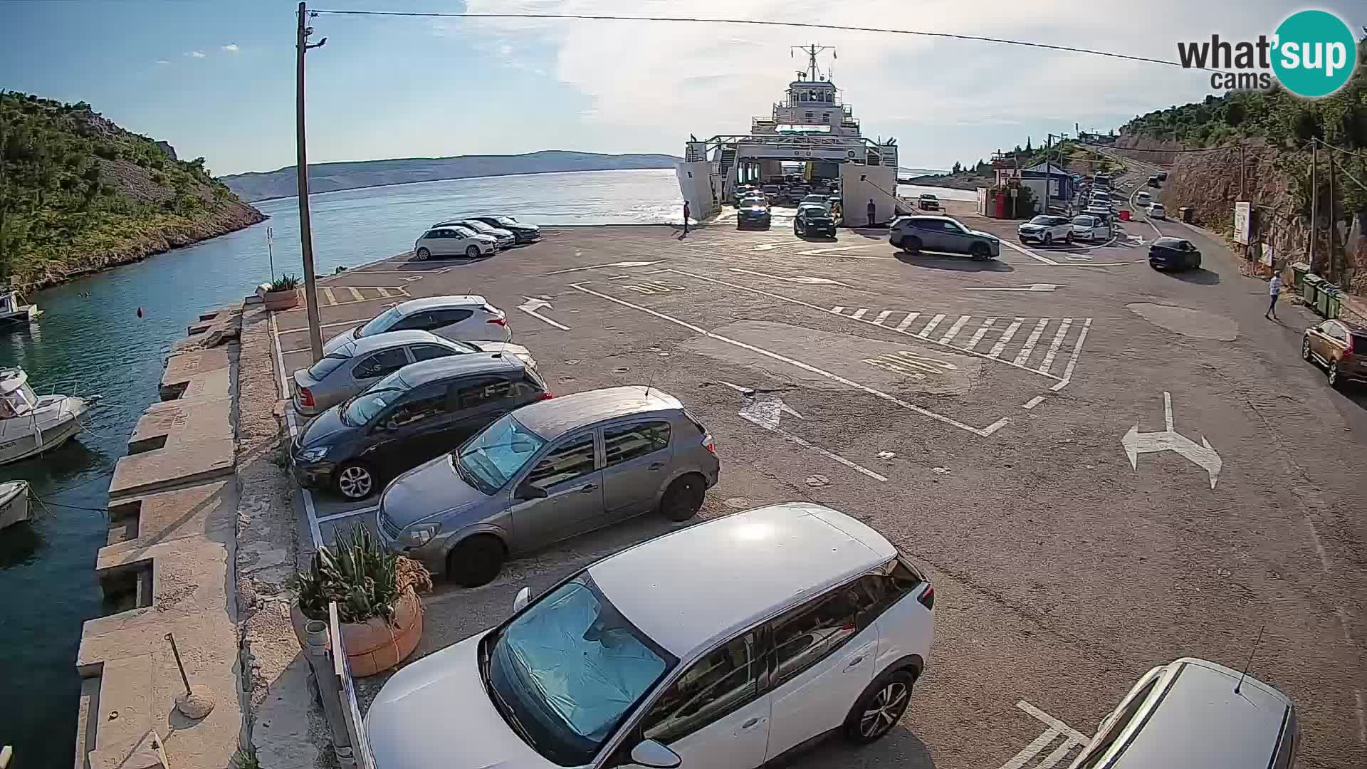 Webcam Fährhafen Prizna – zur Insel Pag
