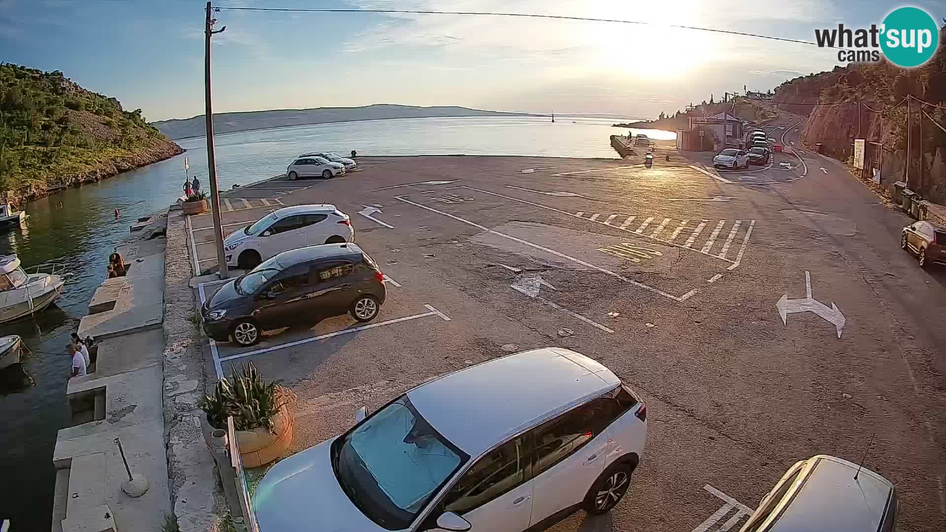Webcam Fährhafen Prizna – zur Insel Pag