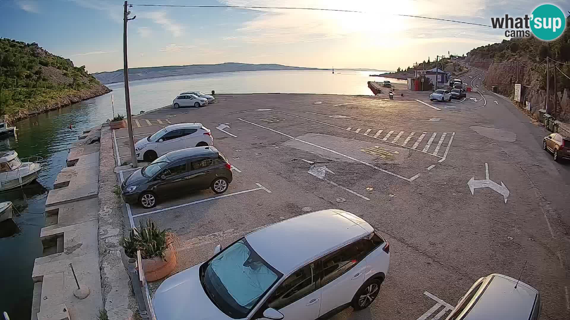 Webcam Prizna ferry port to Pag island