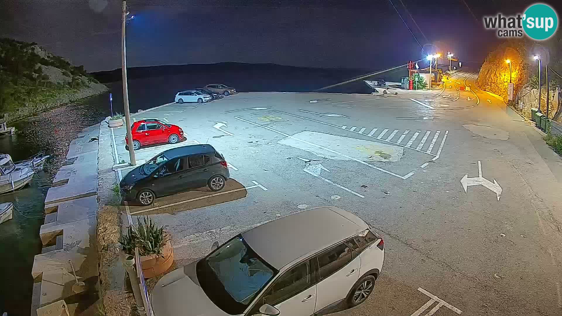 Webcam Prizna ferry port to Pag island