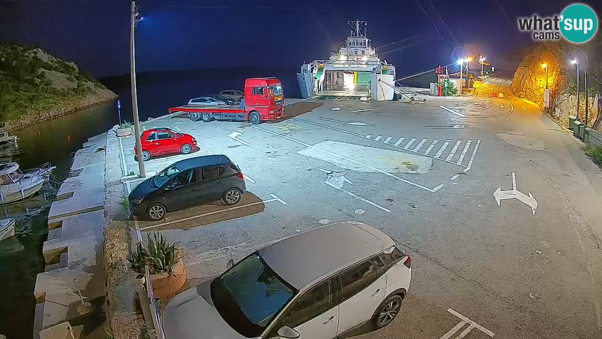 Webcam Fährhafen Prizna – zur Insel Pag