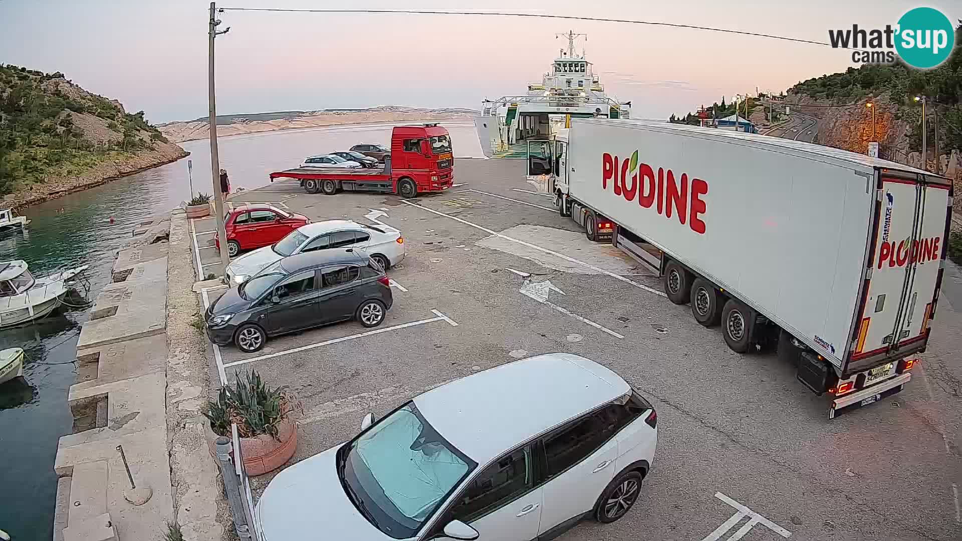 Webcam Fährhafen Prizna – zur Insel Pag