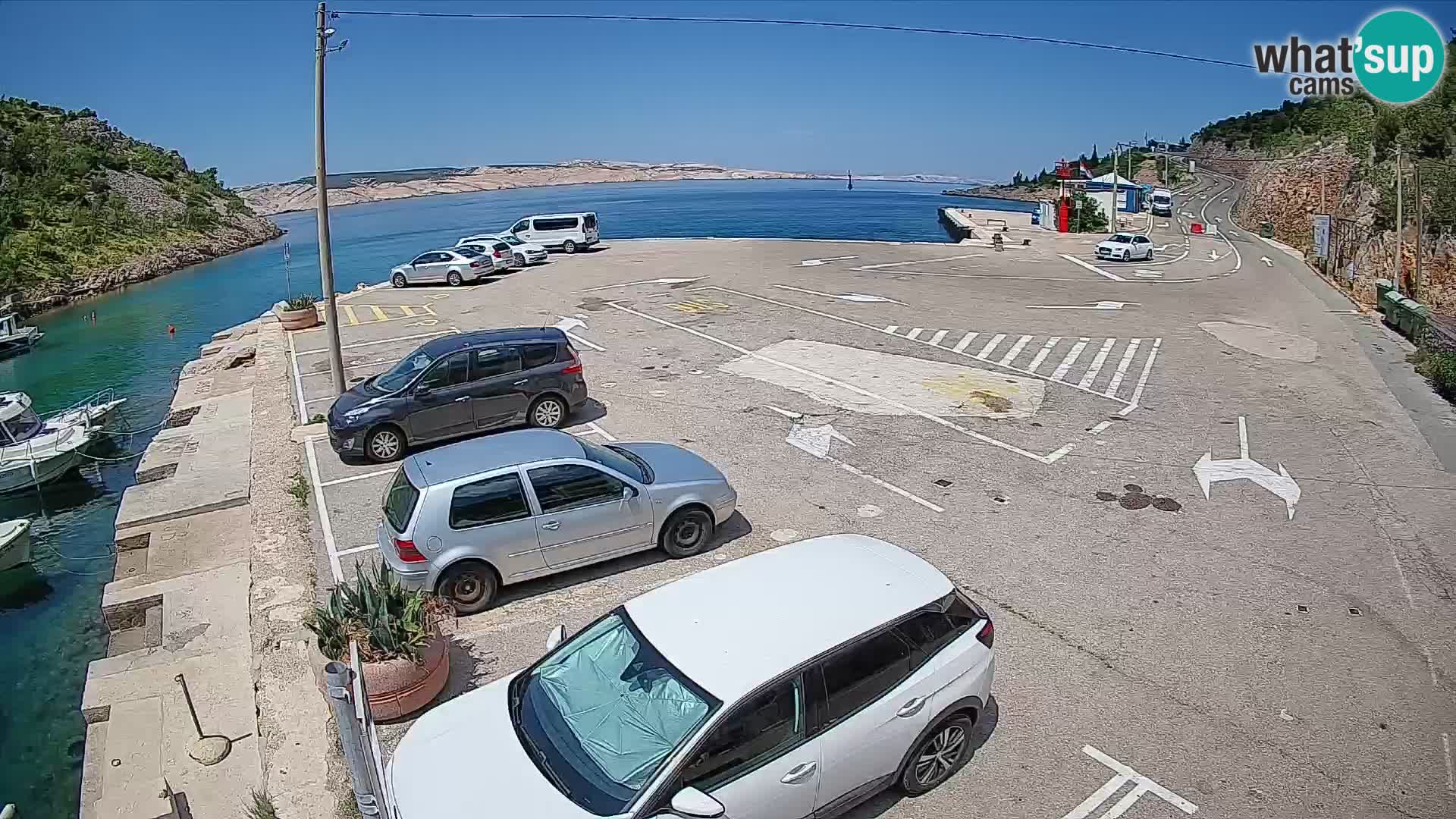 Webcam Fährhafen Prizna – zur Insel Pag