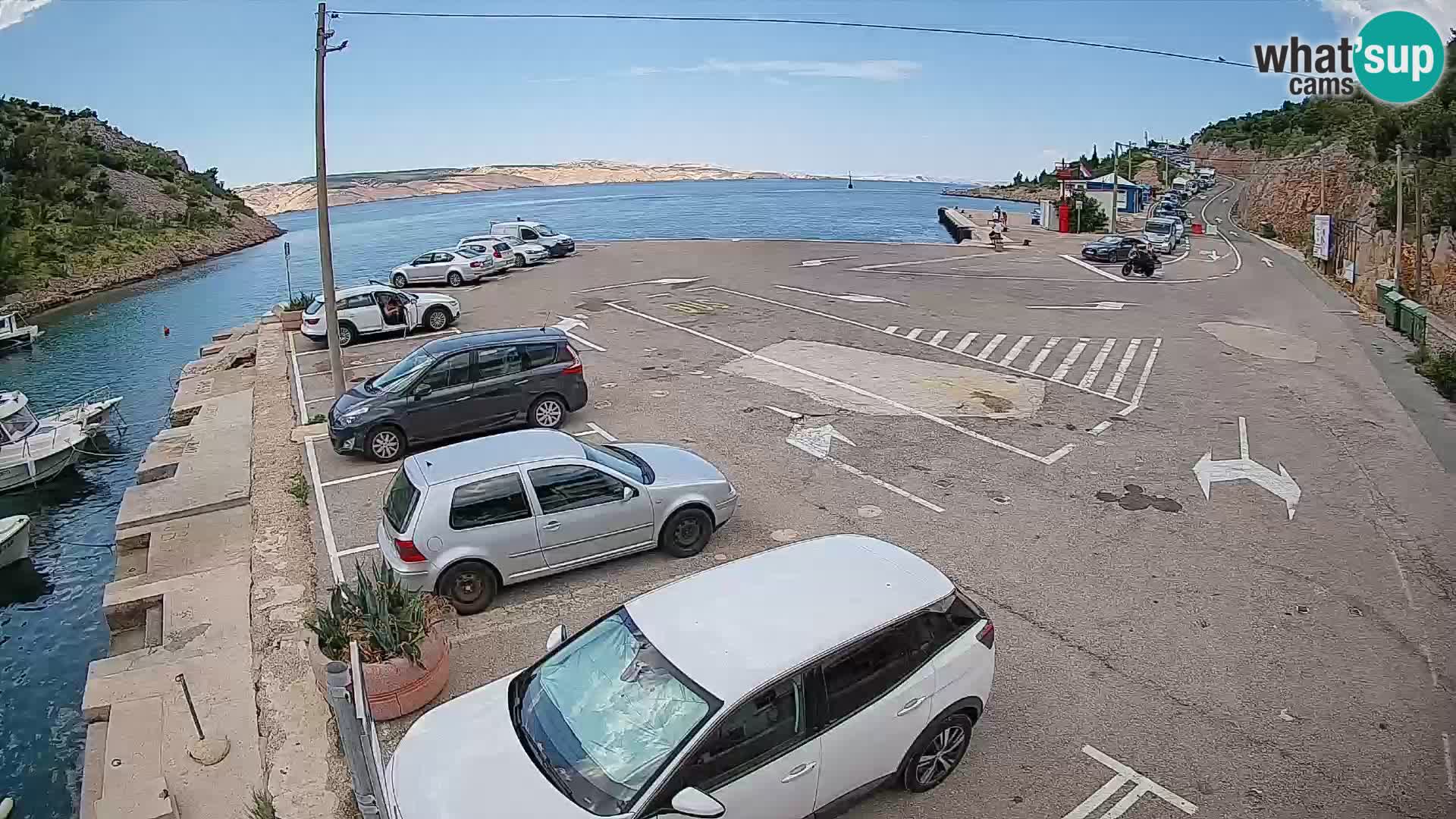 Webcam port de ferry de Prizna – vers l’île de Pag