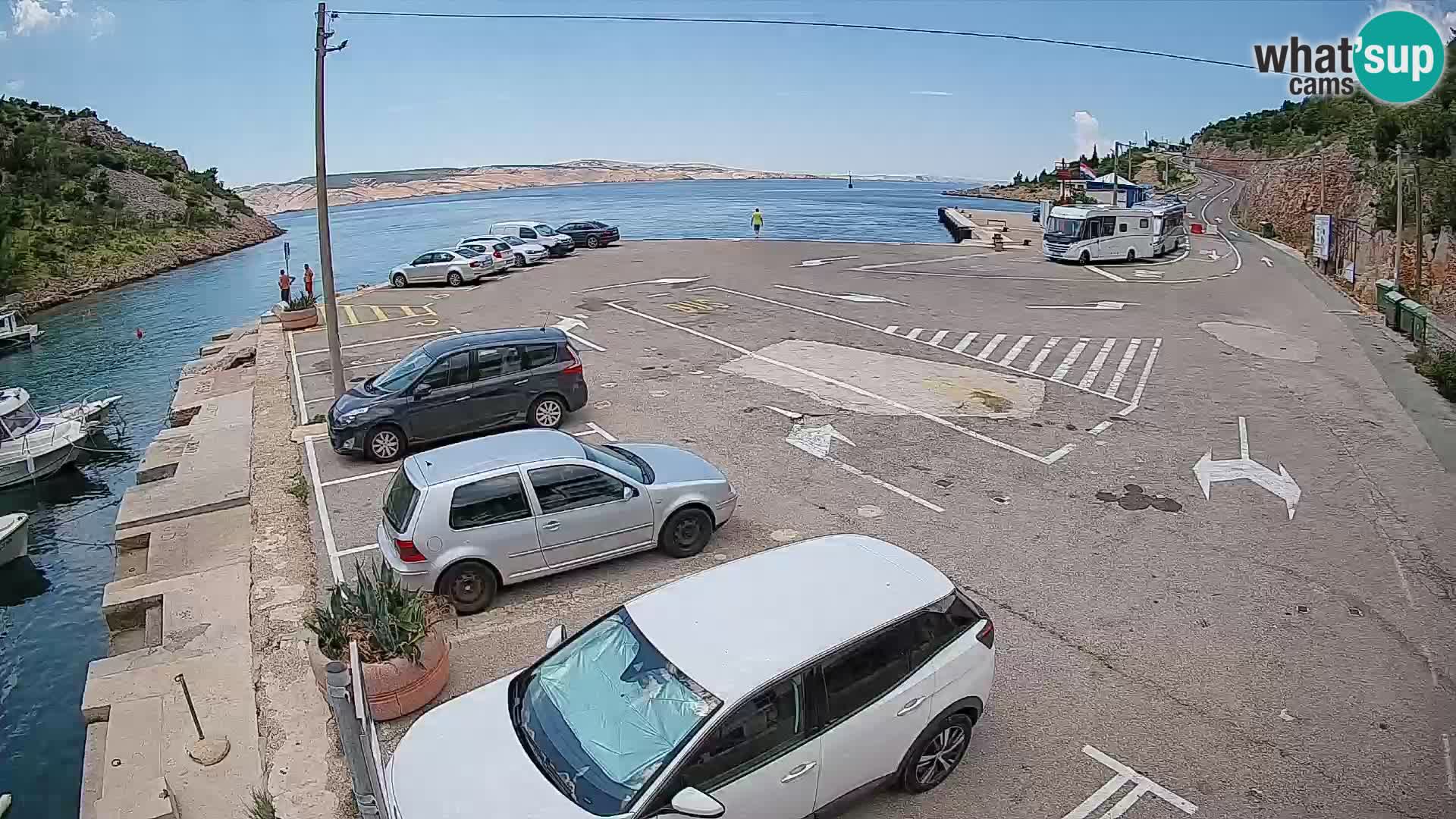 Webcam Prizna ferry port to Pag island