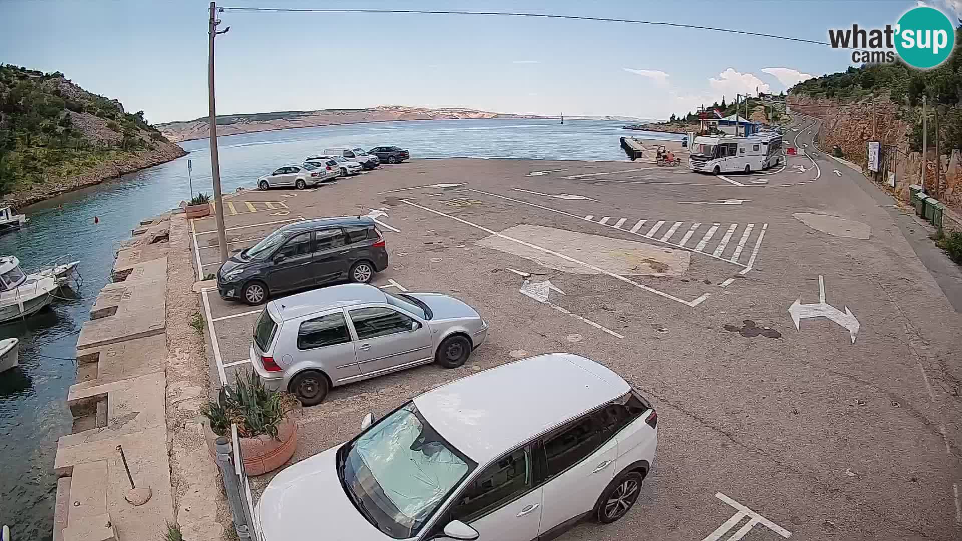 Webcam Prizna ferry port to Pag island
