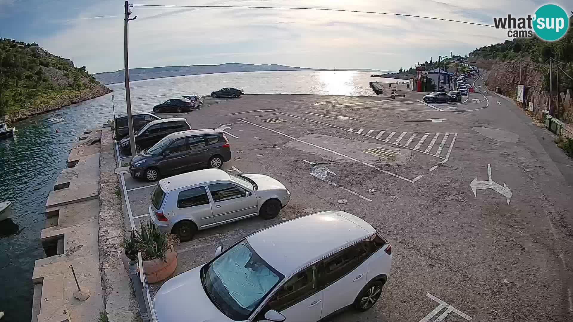Webcam port de ferry de Prizna – vers l’île de Pag