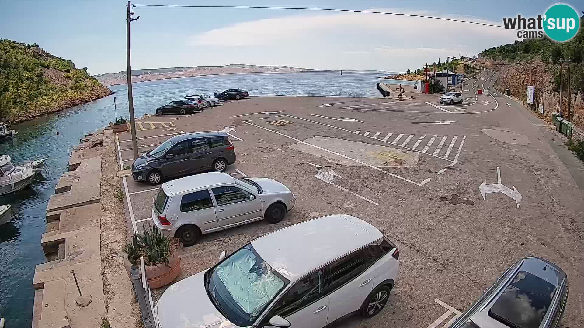 Webcam Prizna ferry port to Pag island