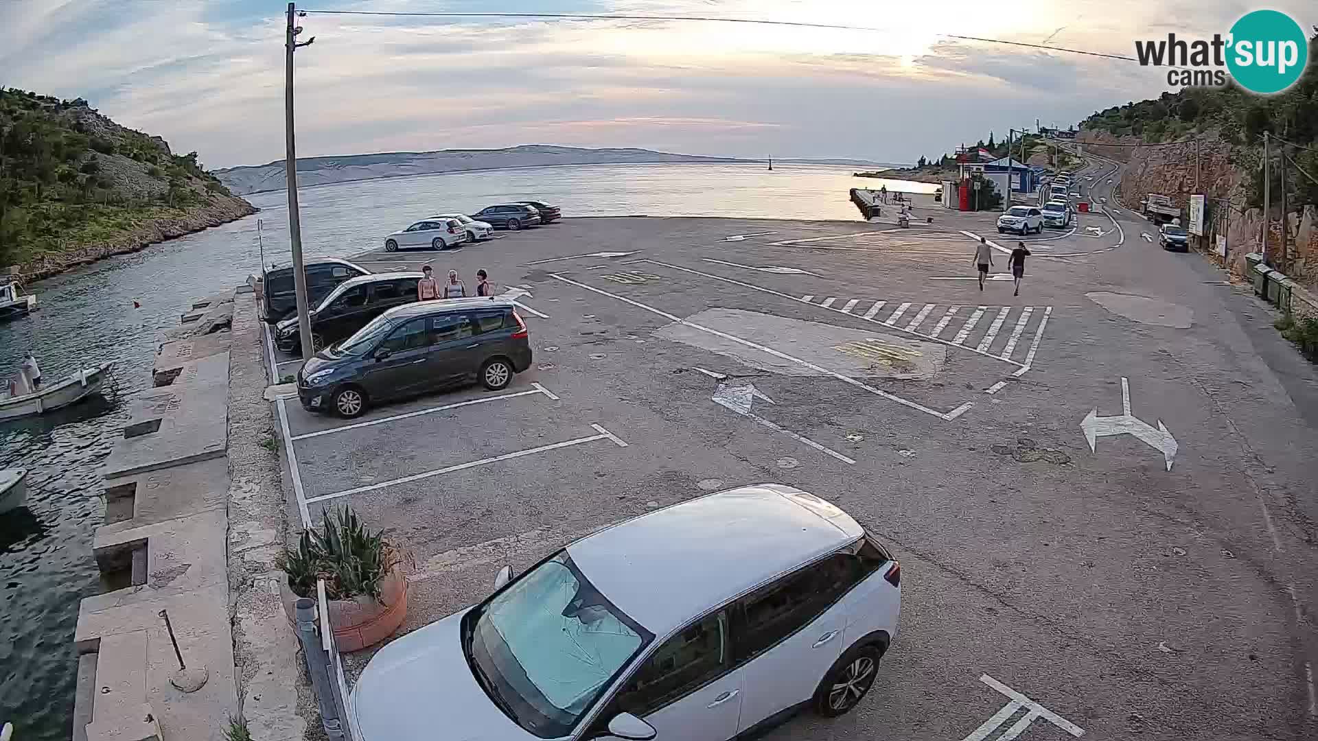 Webcam Fährhafen Prizna – zur Insel Pag