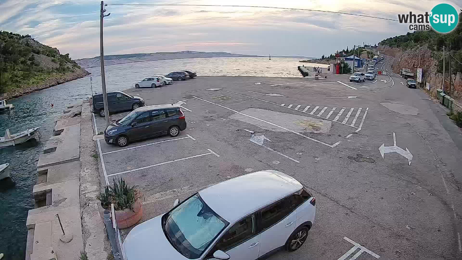 Webcam Fährhafen Prizna – zur Insel Pag