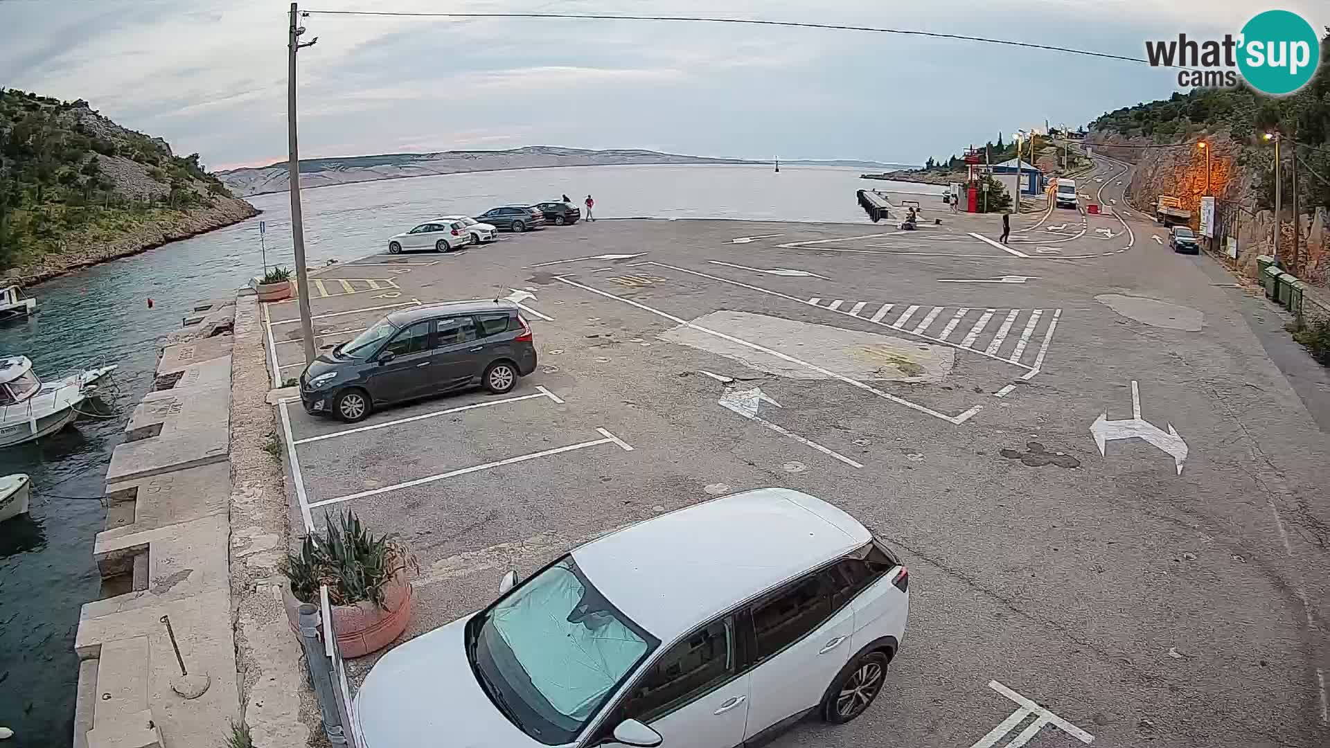 Webcam Prizna ferry port to Pag island