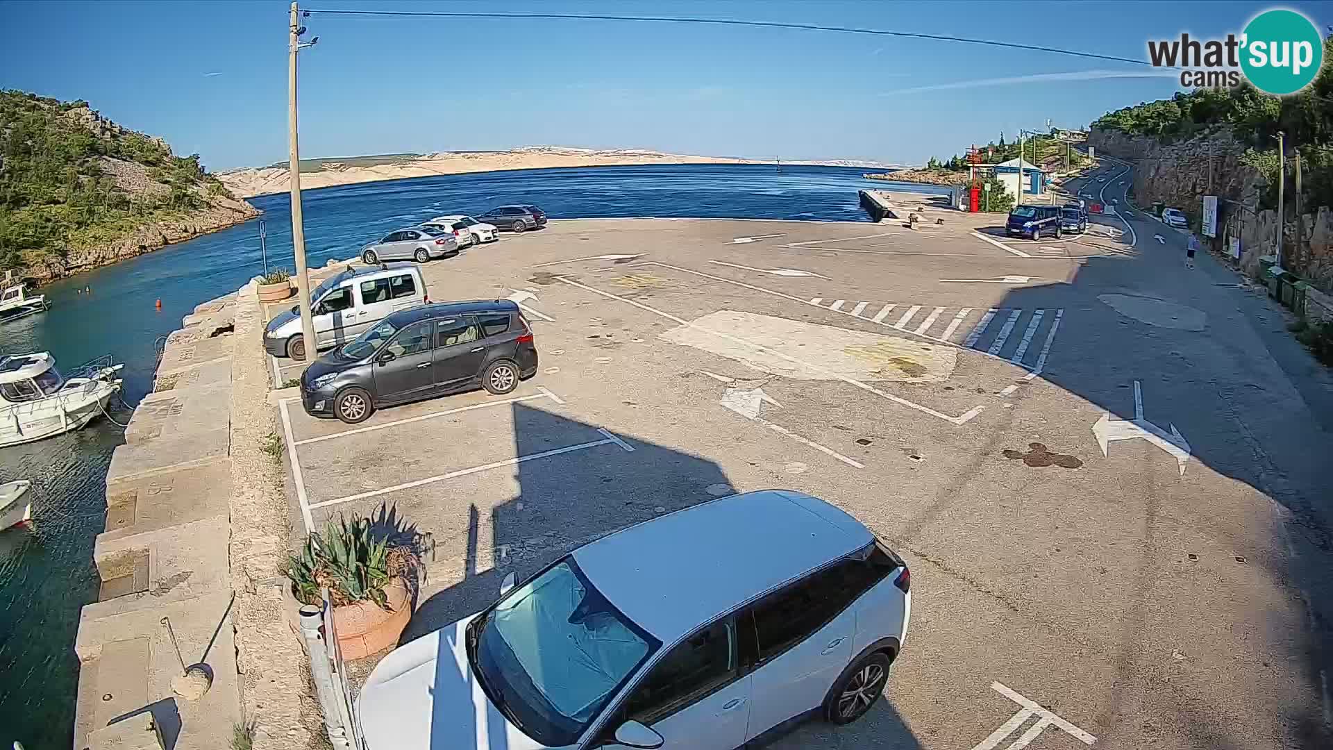 Webcam Fährhafen Prizna – zur Insel Pag