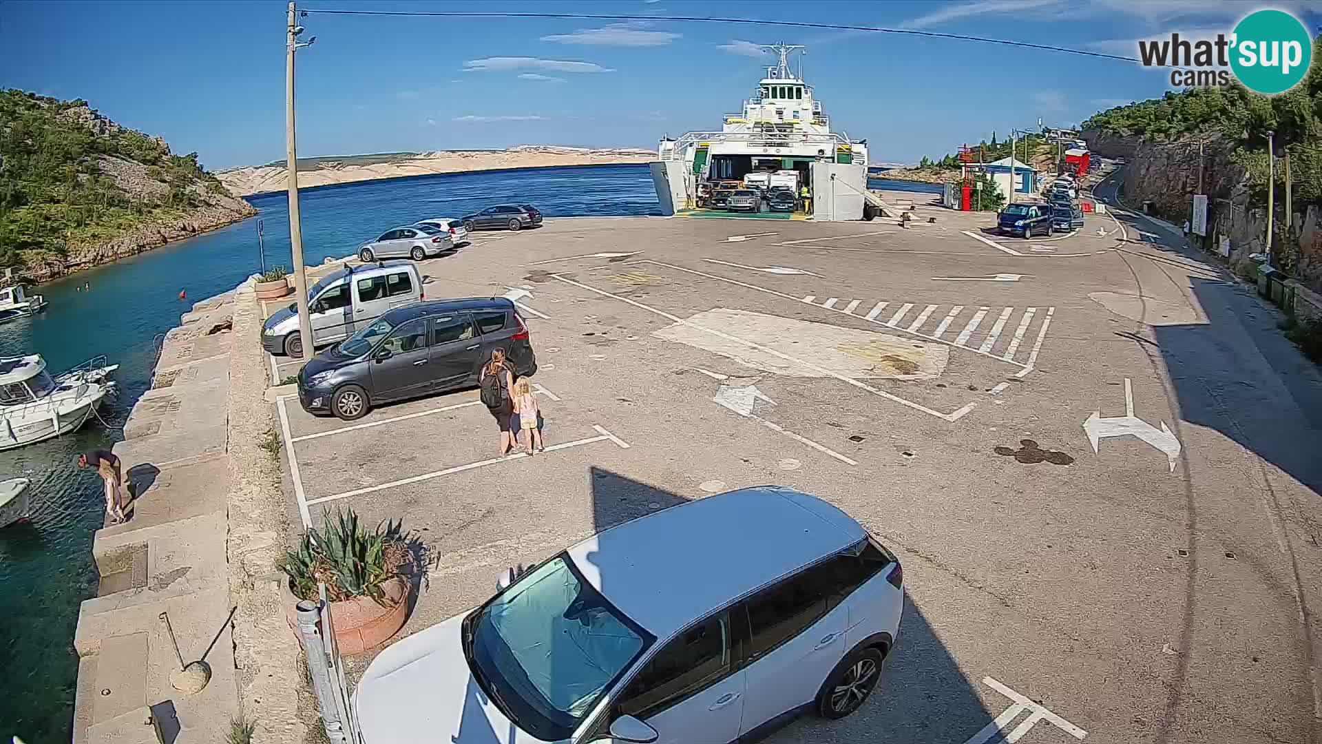 Webcam Fährhafen Prizna – zur Insel Pag