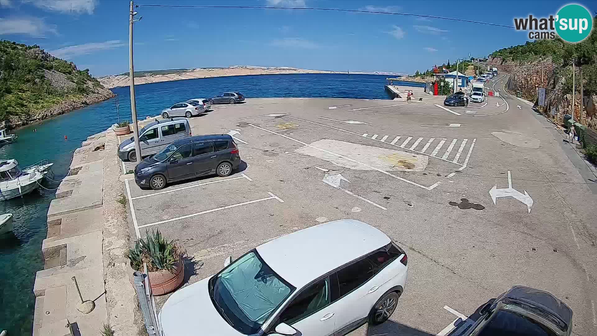 Webcam Fährhafen Prizna – zur Insel Pag