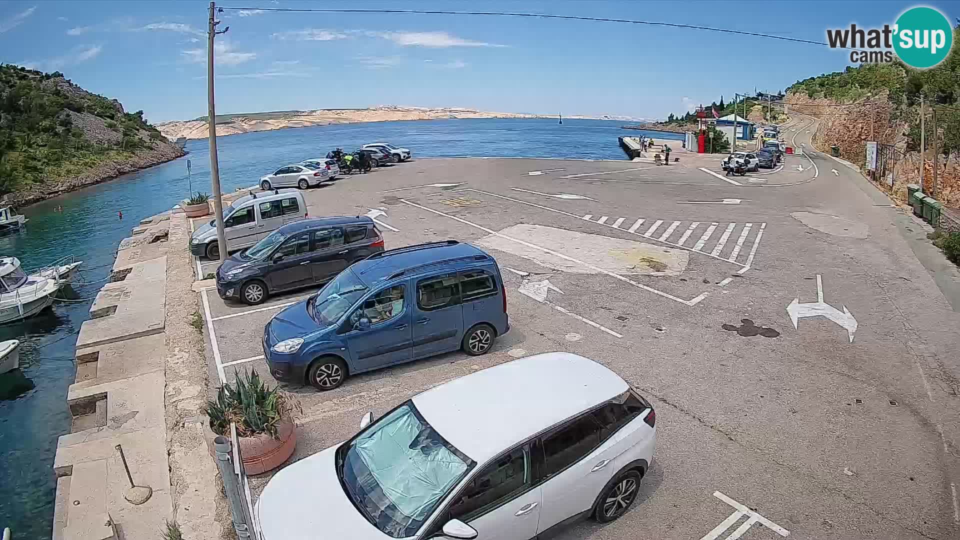 Webcam Fährhafen Prizna – zur Insel Pag